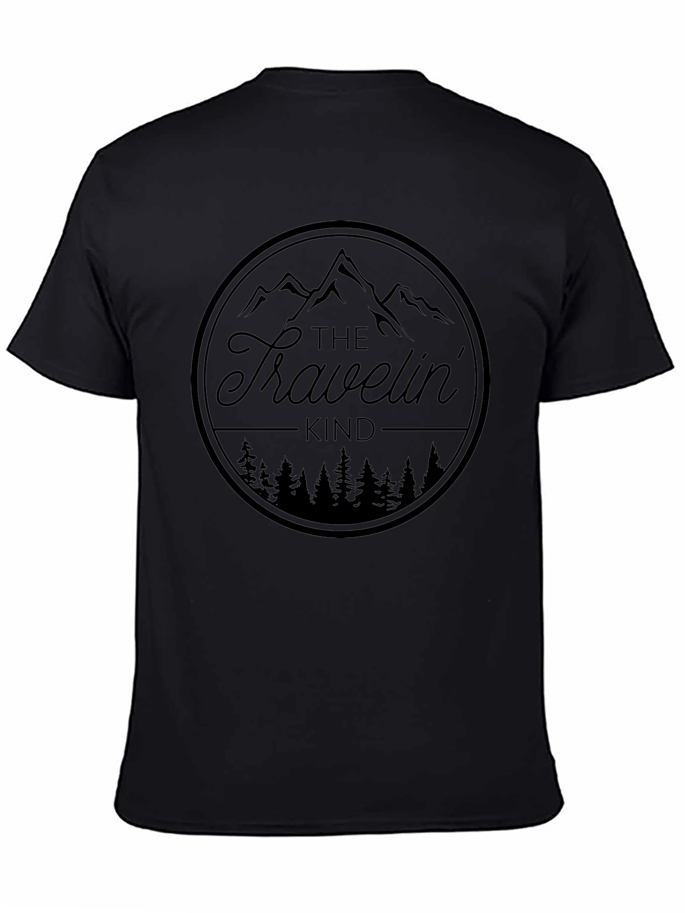 The Travelin Kind Black Graphic T-Shirt