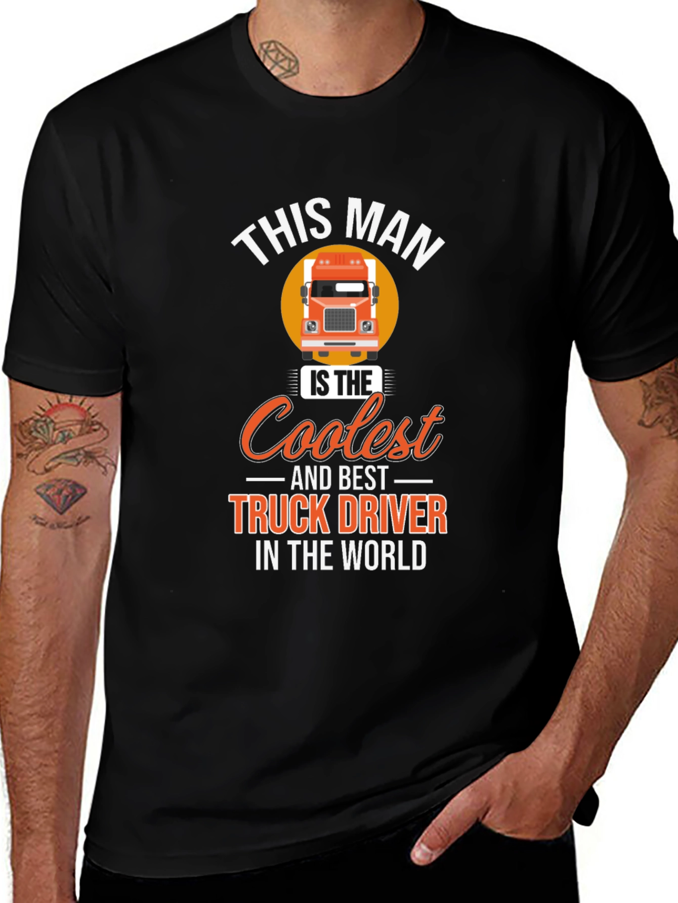 Coolest Truck Driver T-Shirt - Black