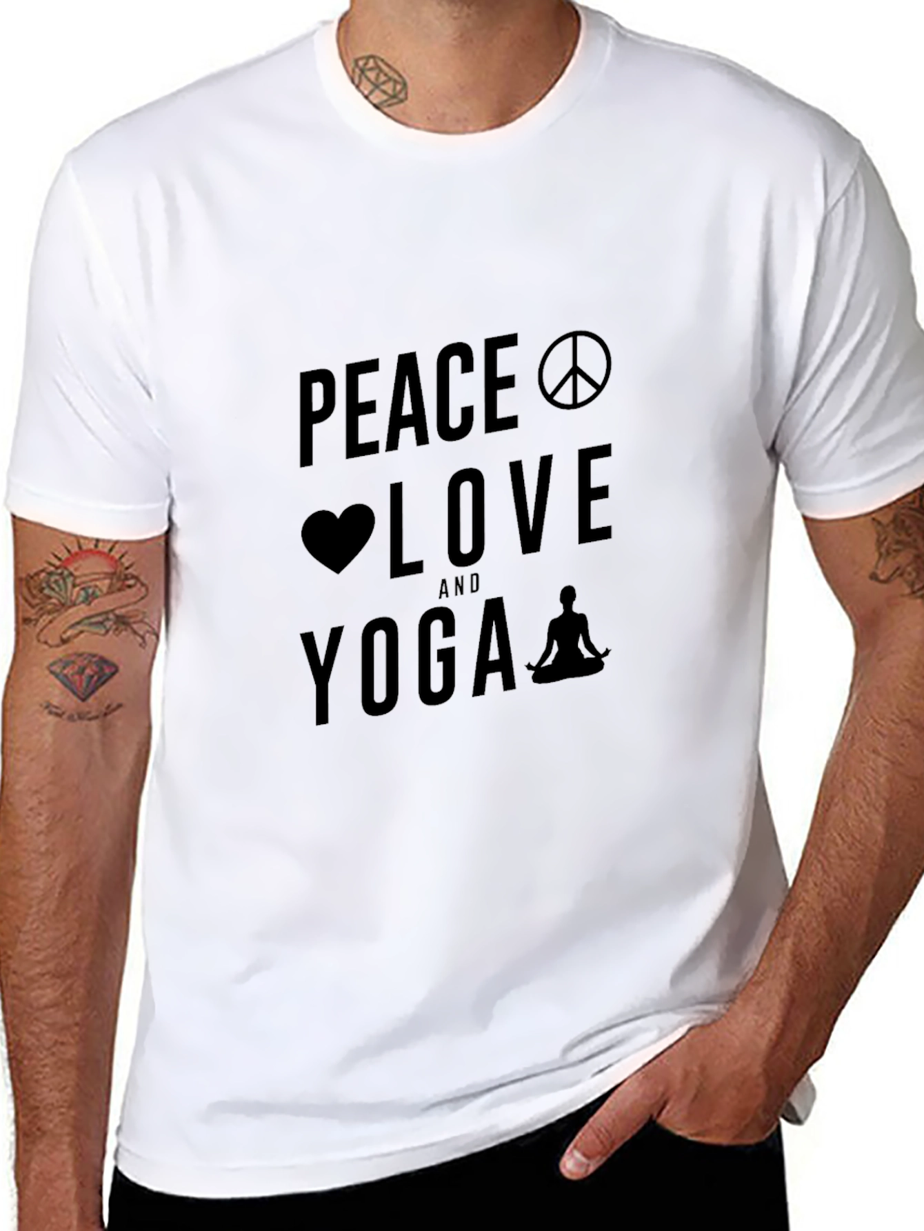 Peace Love Yoga Graphic T-Shirt