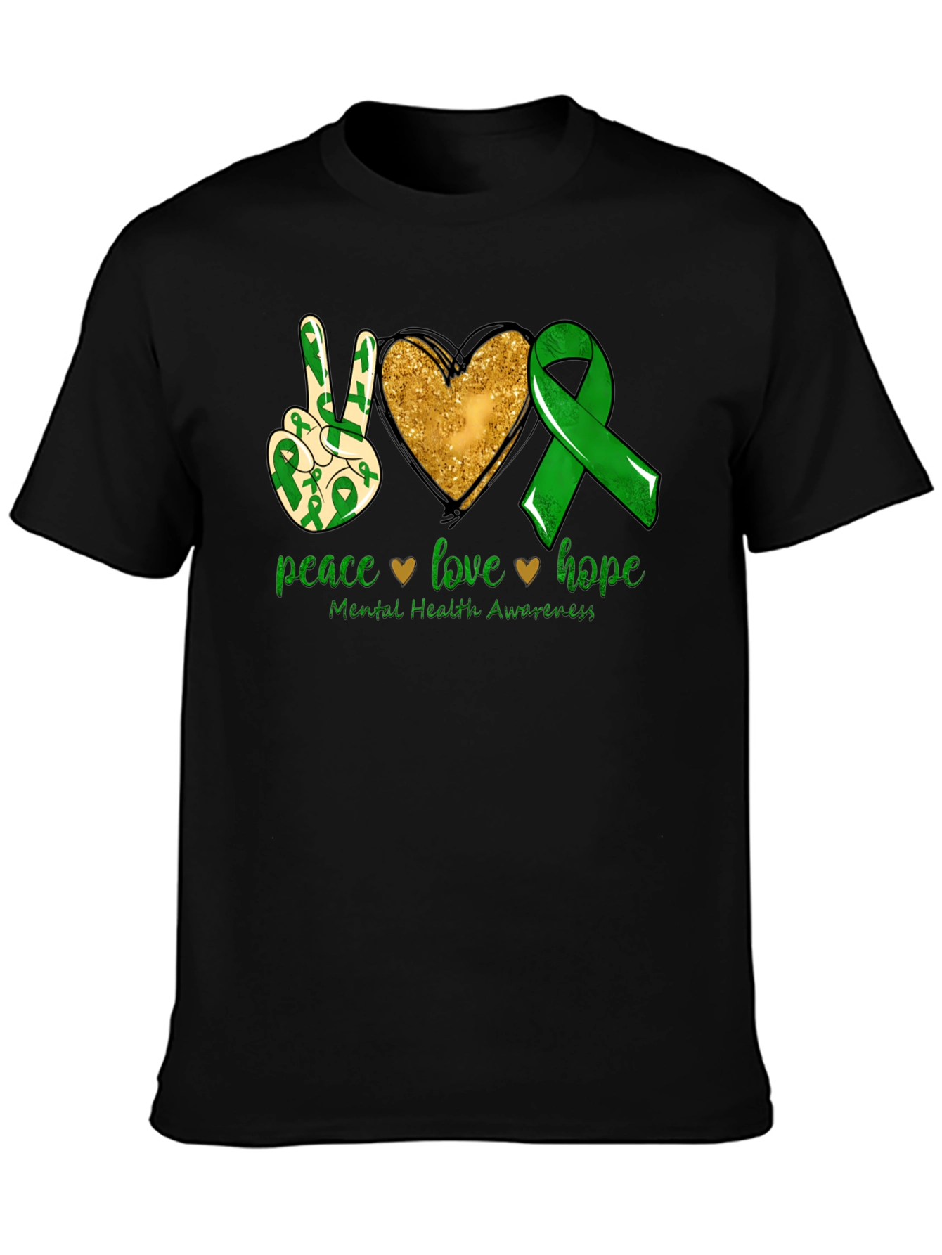 Peace Love Hope Mental Health Awareness T-Shirt