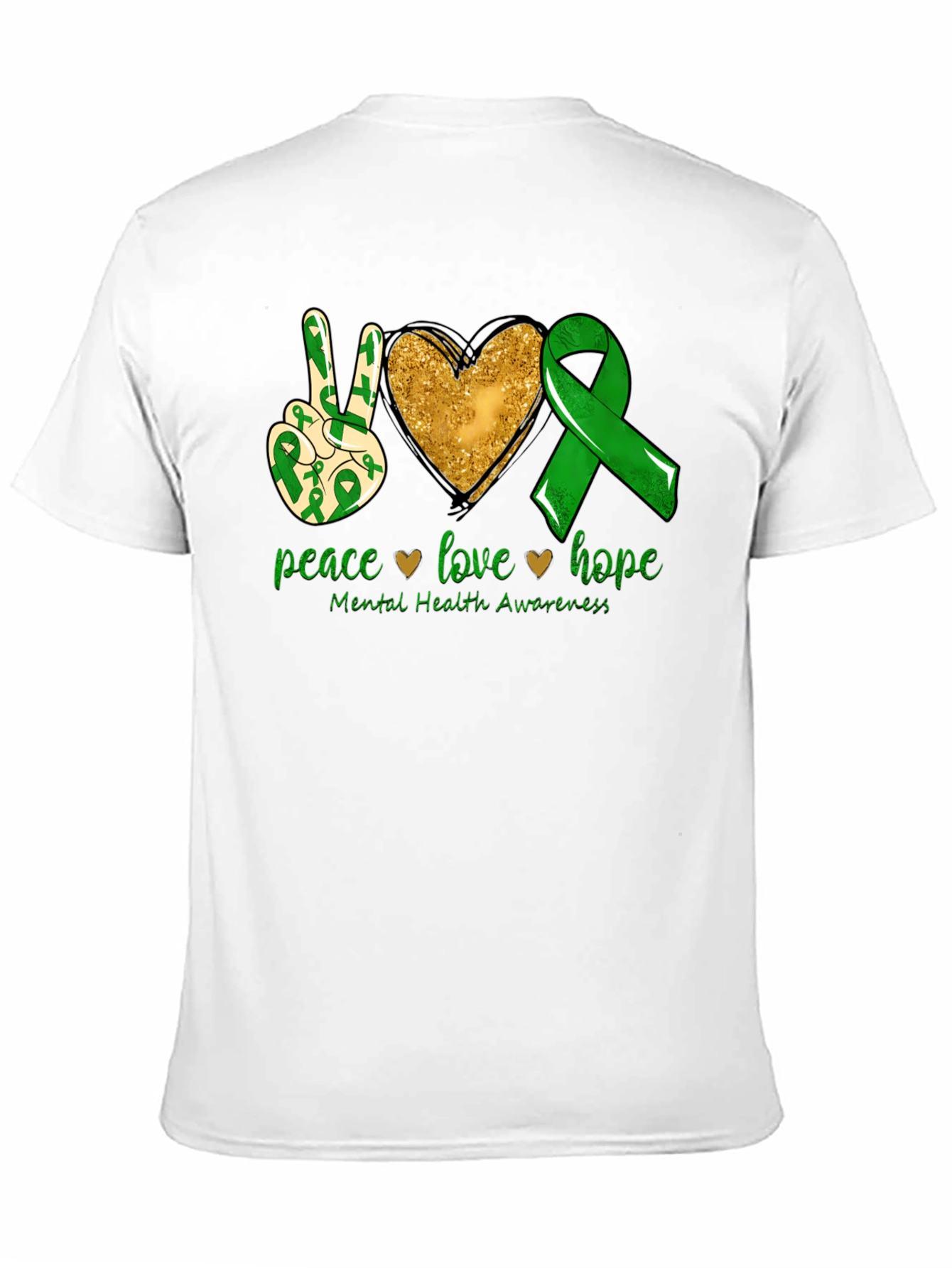 Peace Love Hope Mental Health Awareness T-Shirt