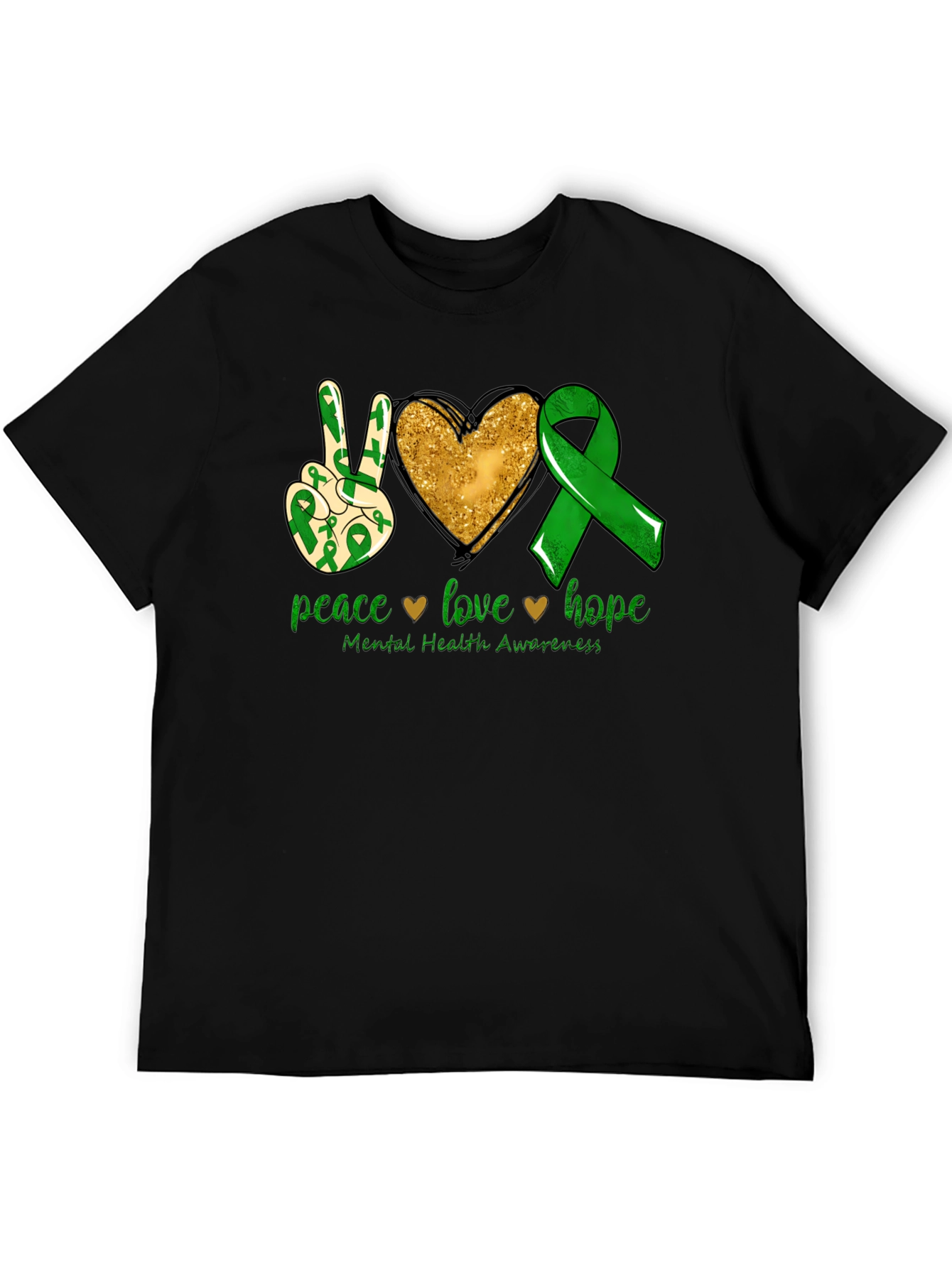 Peace Love Hope Mental Health Awareness T-Shirt