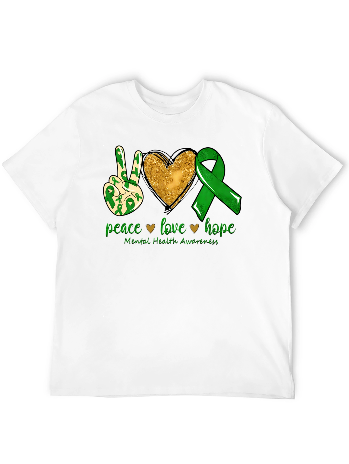 Peace Love Hope Mental Health Awareness T-Shirt