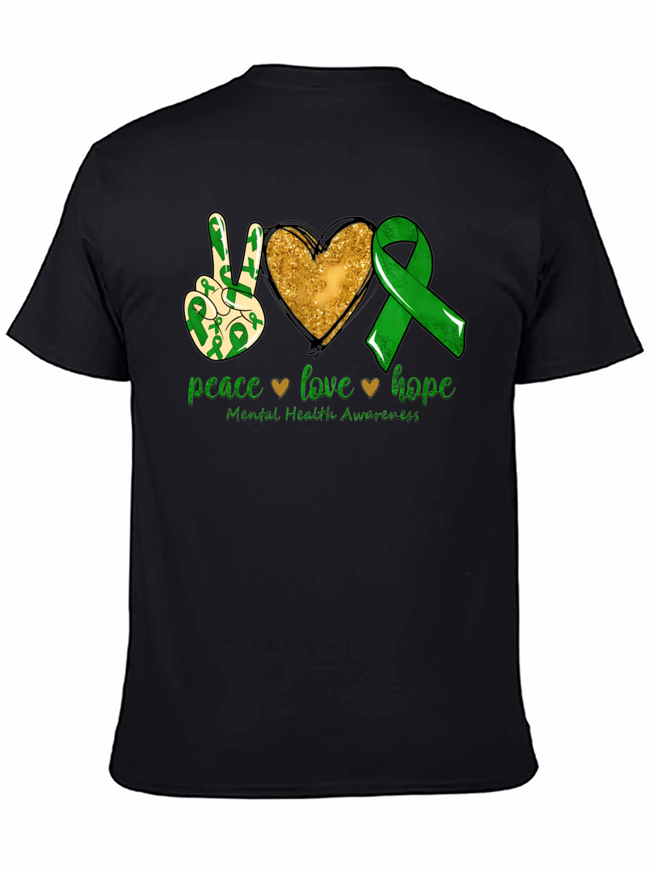 Peace Love Hope Mental Health Awareness T-Shirt