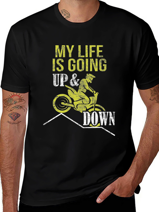 My Life Up & Down T-Shirt - Mountain Bike Graphic Tee