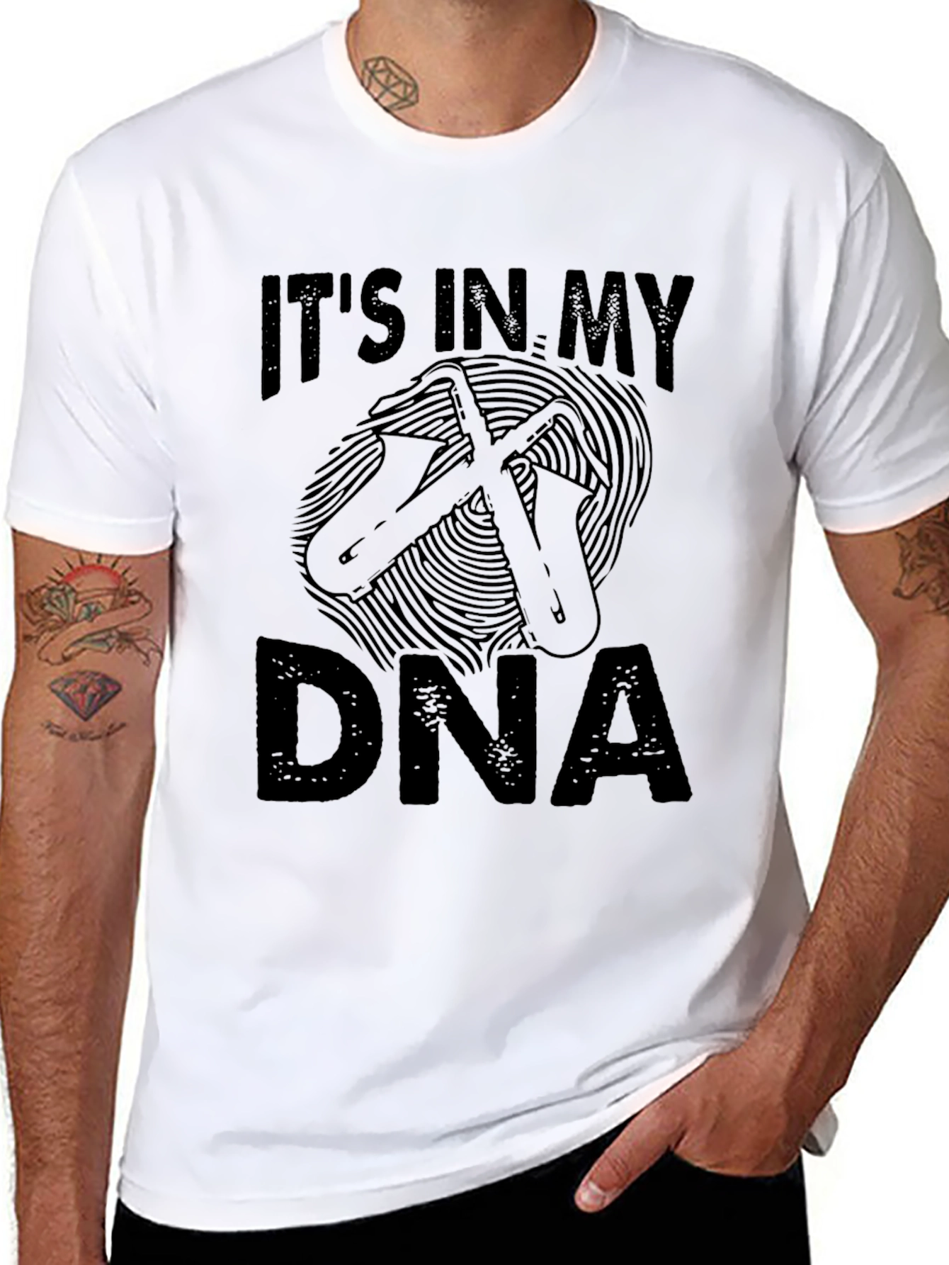 Saxophone DNA T-Shirt - Musician Gift
