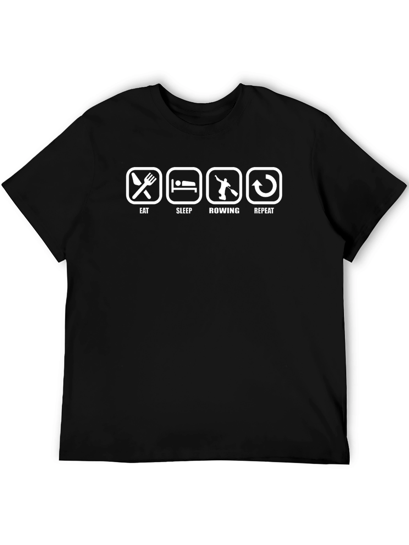 Rowing Enthusiast Graphic Tee - Eat Sleep Row Repeat!