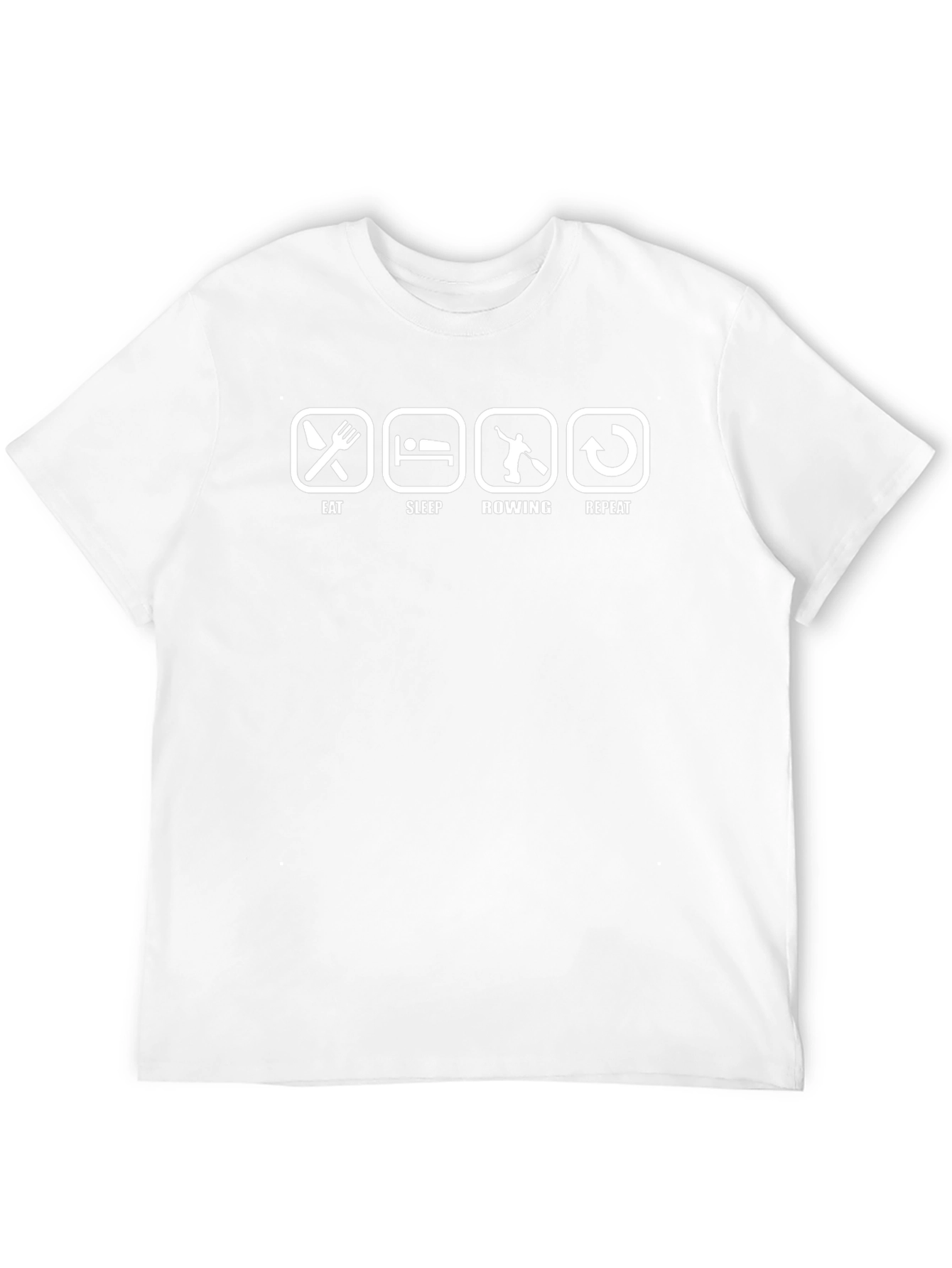Rowing Enthusiast Graphic Tee - Eat Sleep Row Repeat!