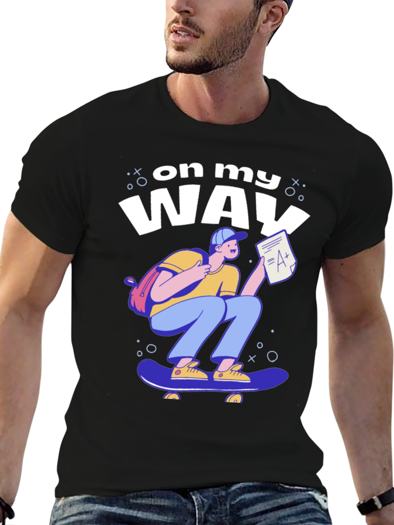 On My Way Skateboard T-Shirt