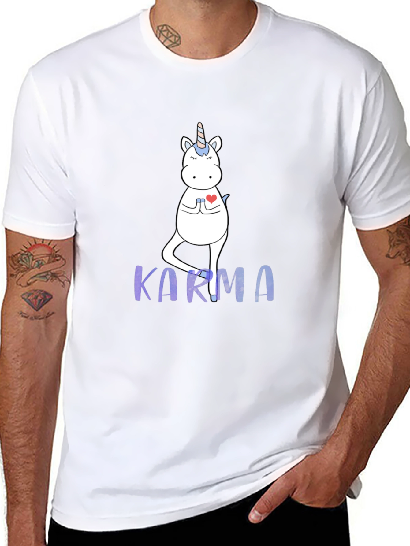 Karma Unicorn Mens Graphic Tee