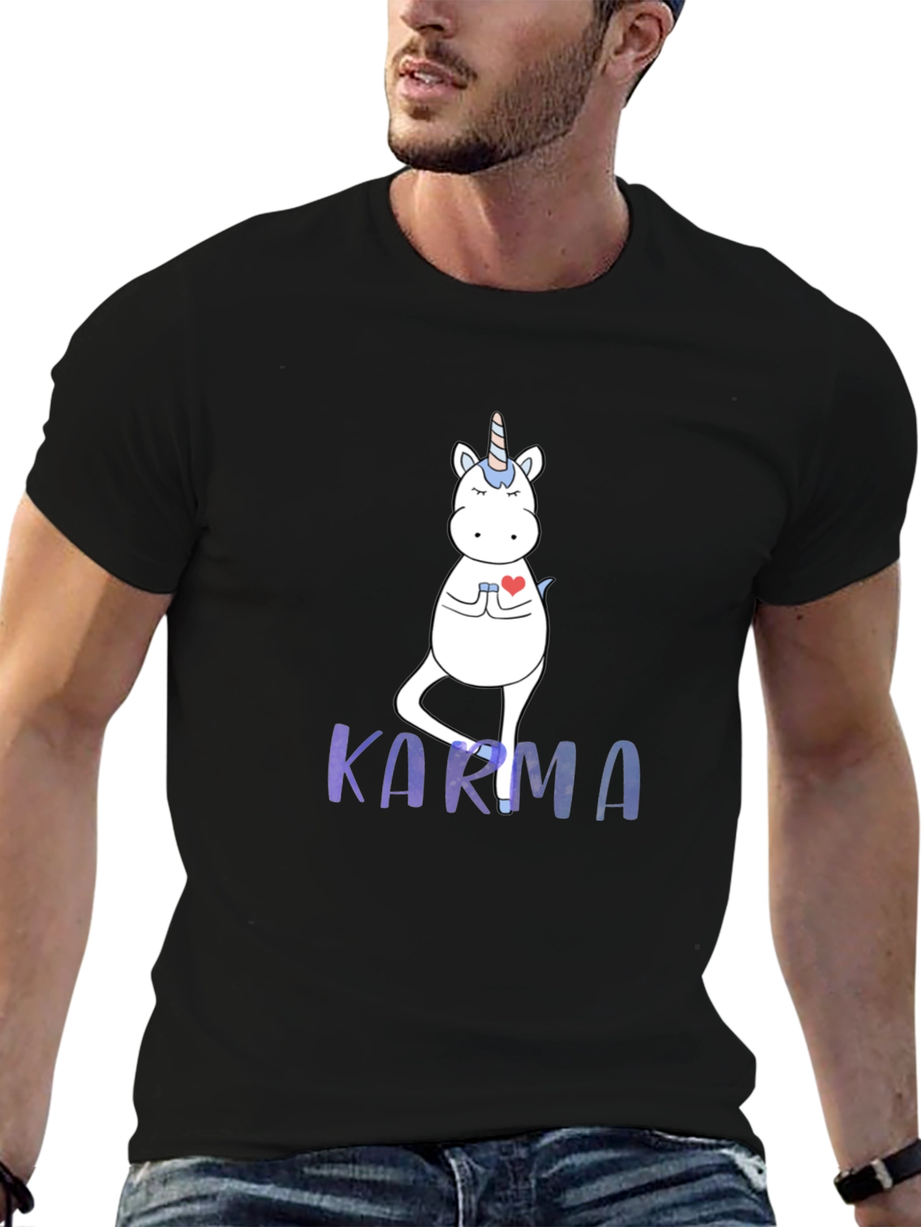 Karma Unicorn Mens Graphic Tee