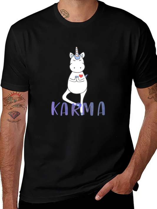 Karma Unicorn Mens Graphic Tee