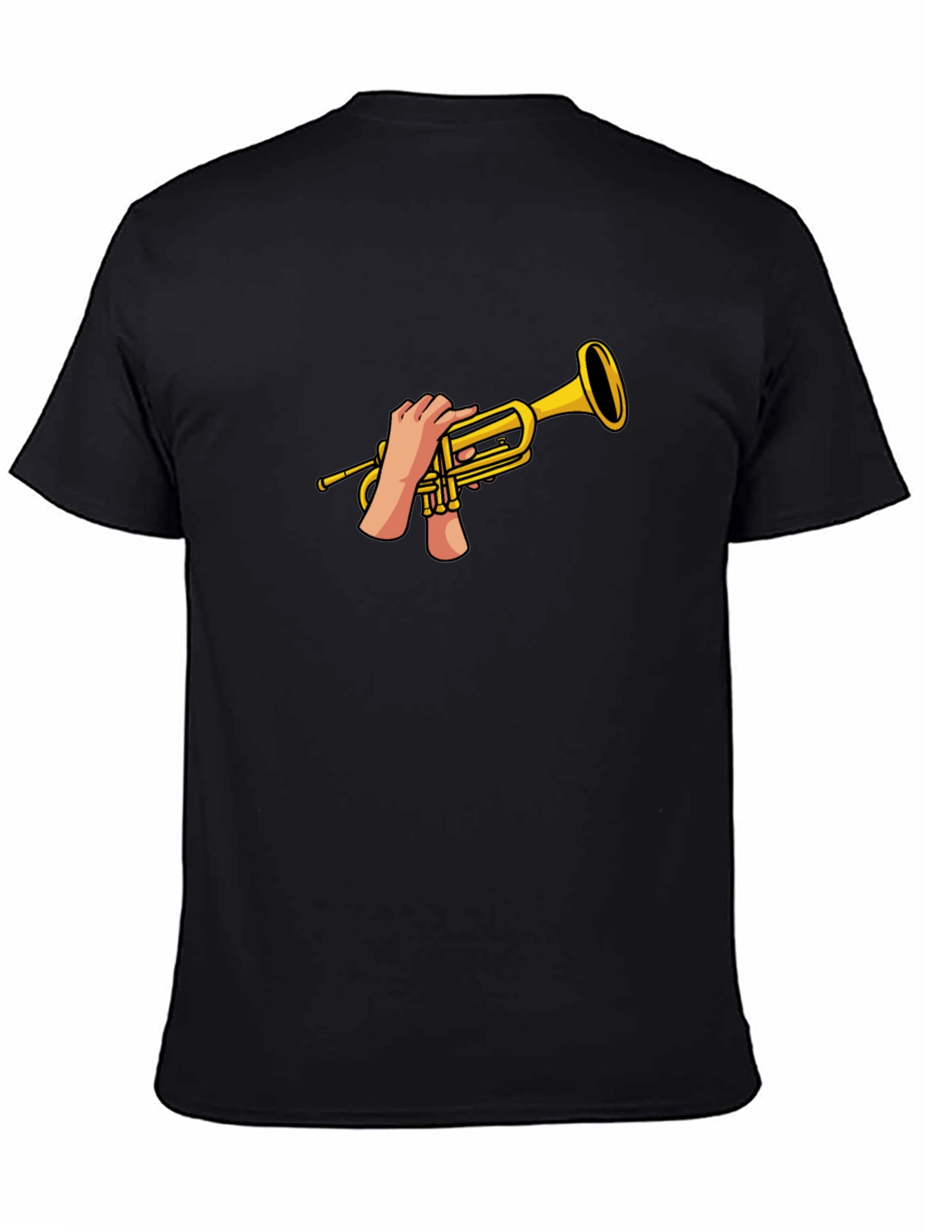 Trumpet Hands Graphic T-Shirt - Black