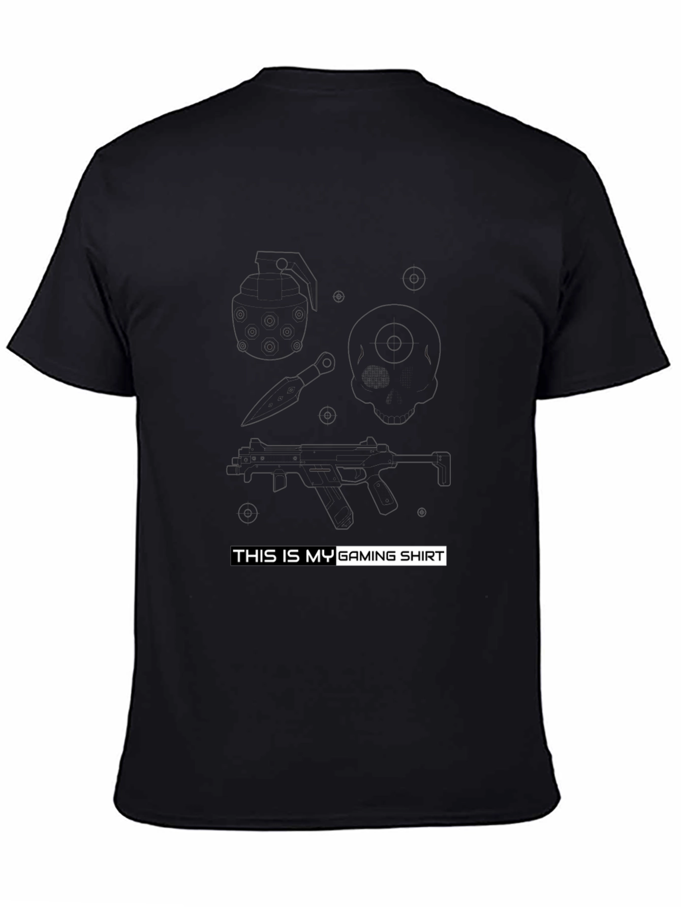 Gaming Shirt - Black Cotton Tee for Gamers