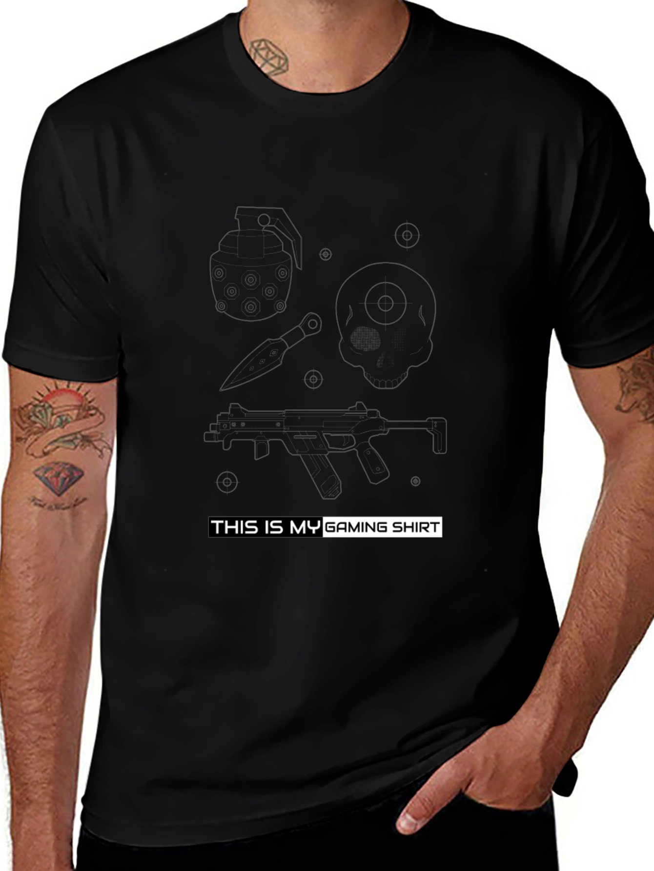 Gaming Shirt - Black Cotton Tee for Gamers