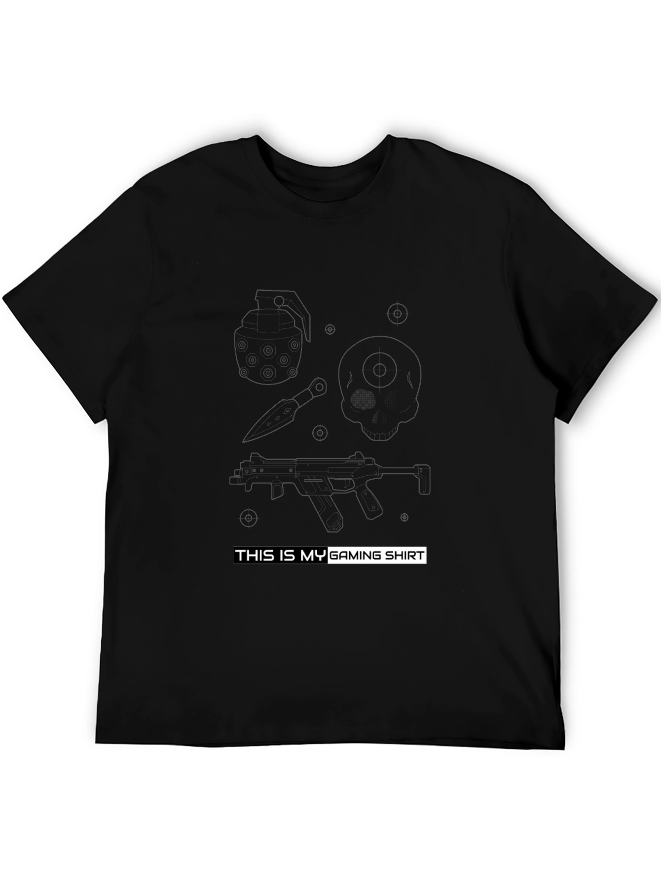 Gaming Shirt - Black Cotton Tee for Gamers