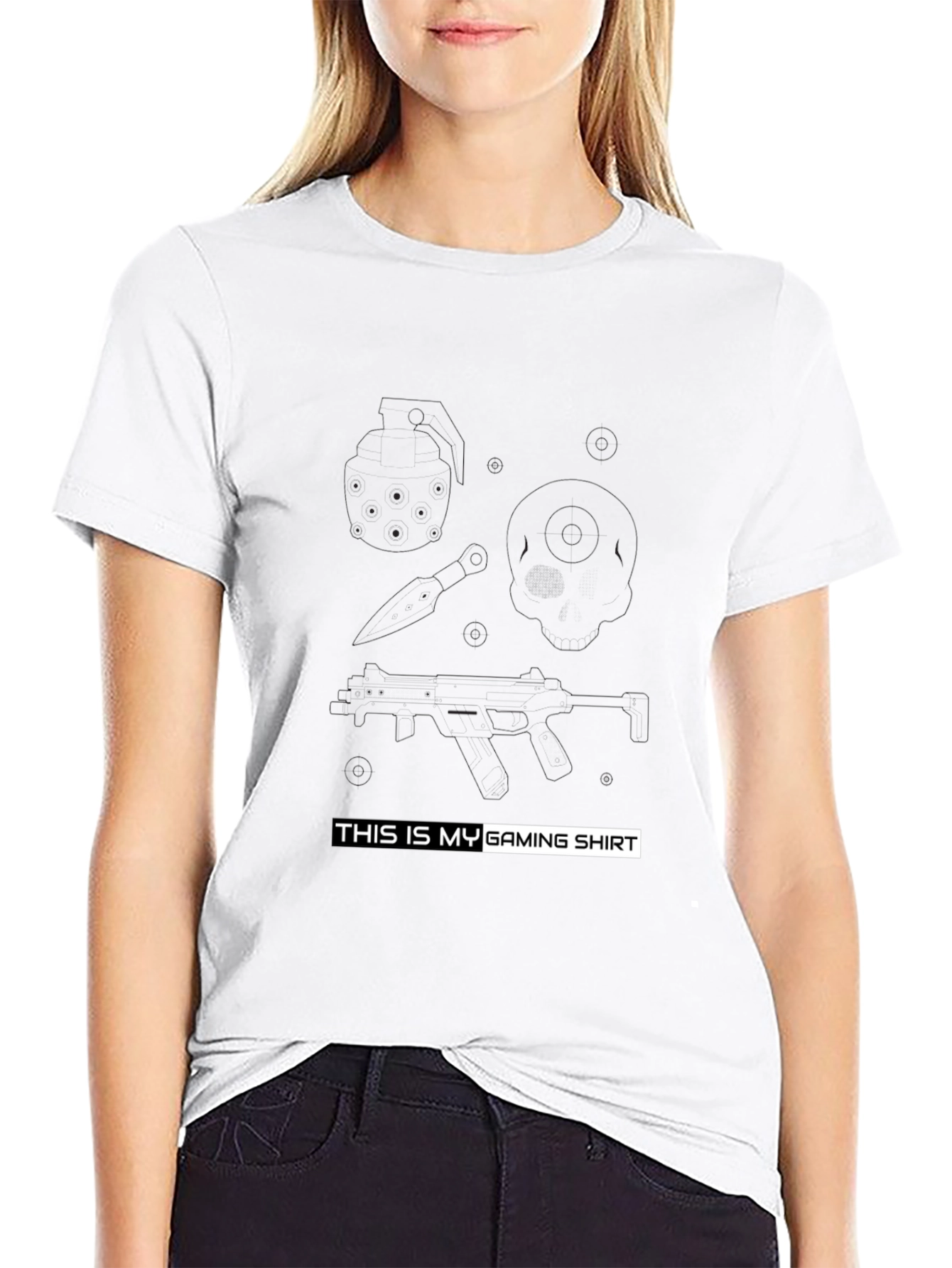 Gaming Shirt - Black Cotton Tee for Gamers