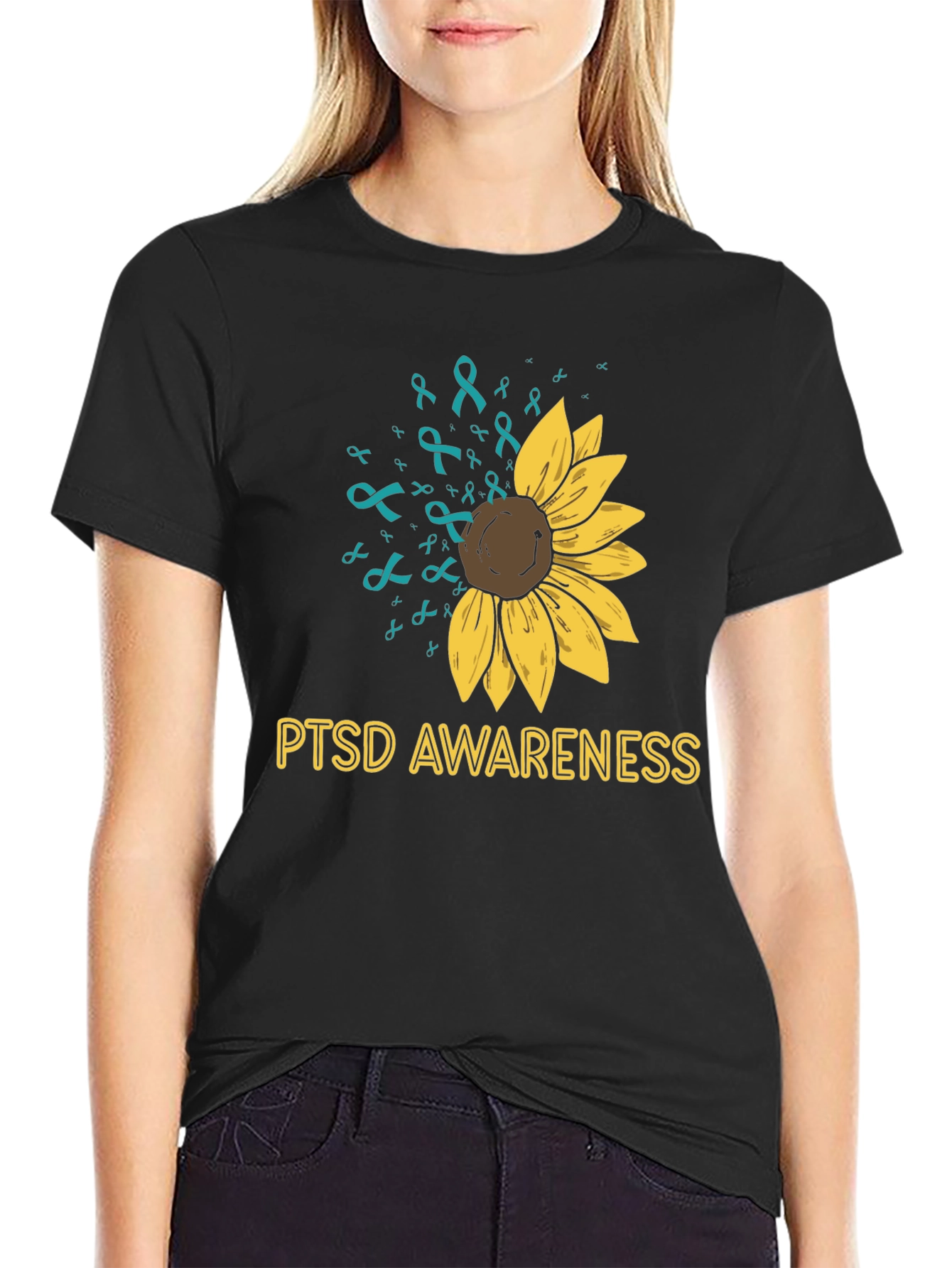 PTSD Awareness Sunflower Graphic Tee