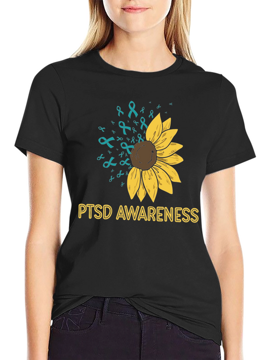 PTSD Awareness Sunflower Graphic Tee