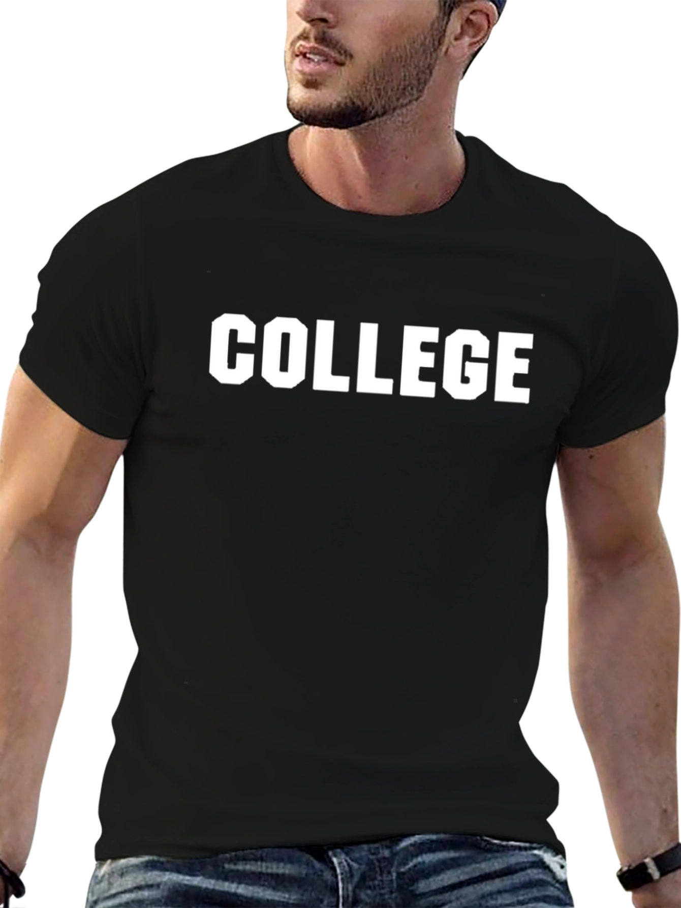 College Graphic Print T-Shirt - Classic Style