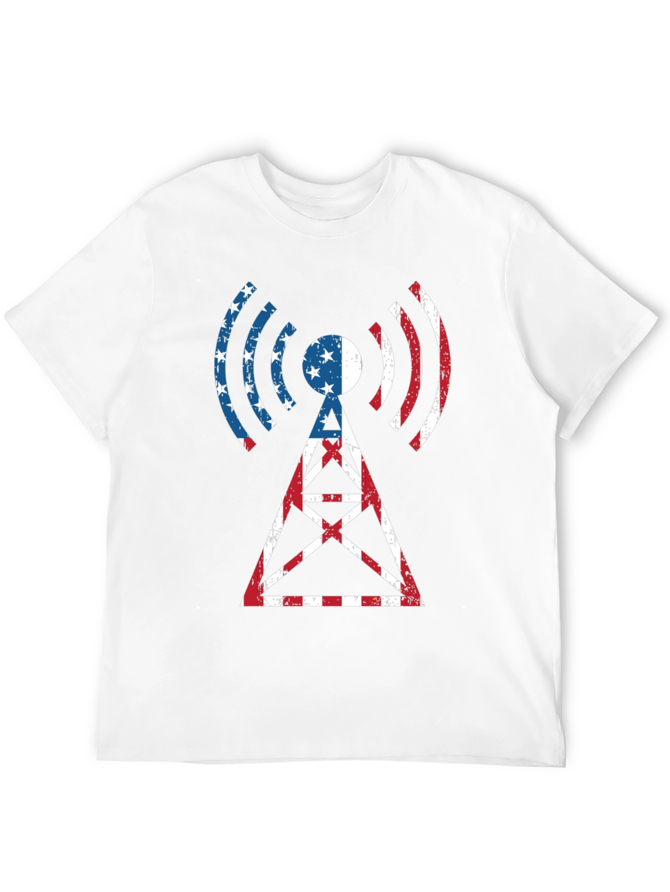 American Flag Radio Tower T-Shirt