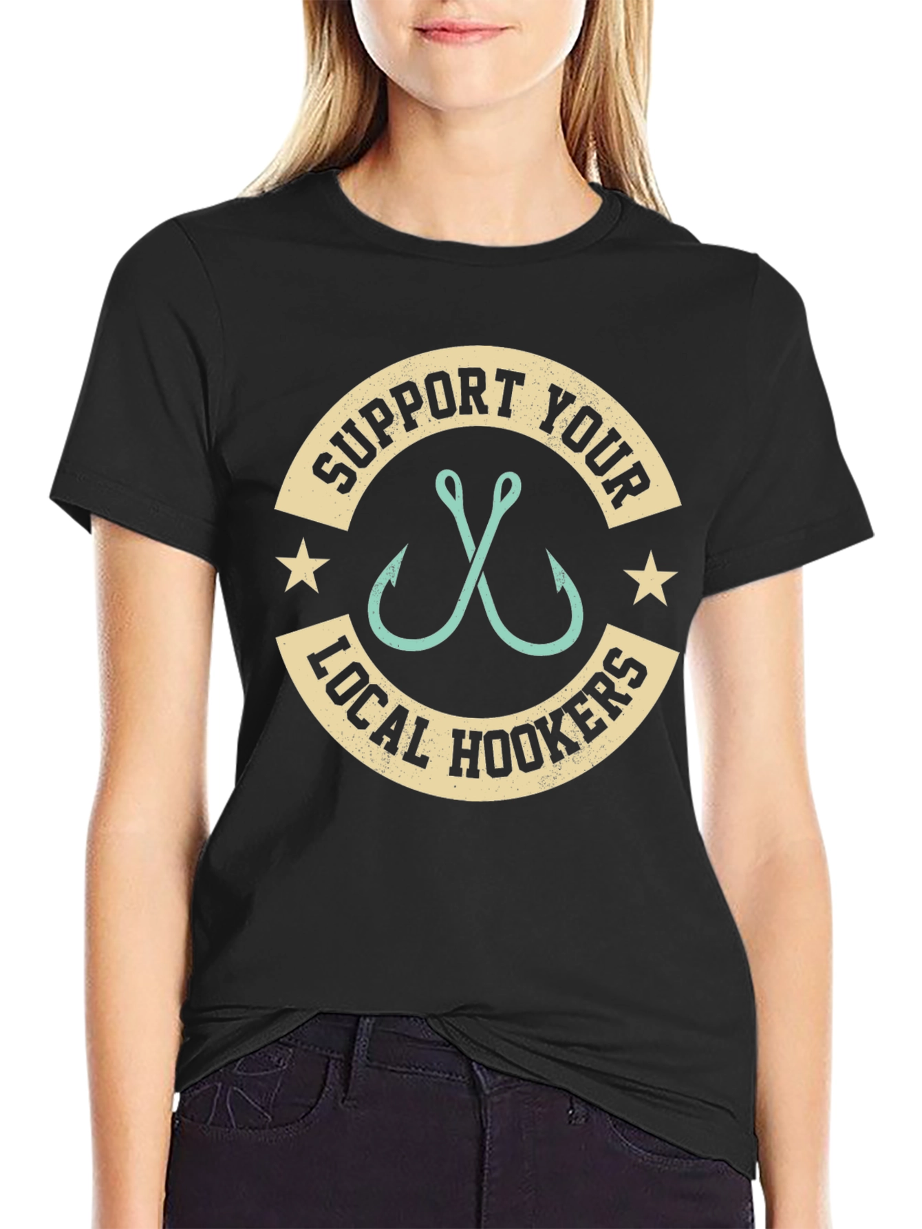 Support Your Local Hookers Fishing T-Shirt
