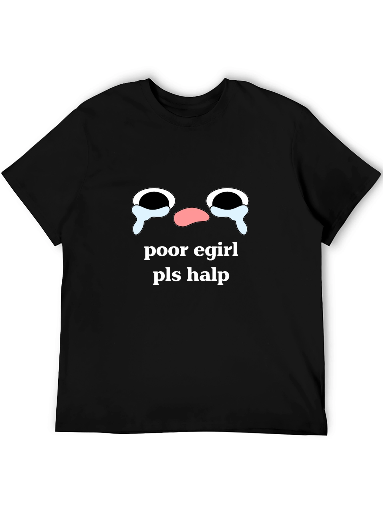 E-Girl Emoji Black T-Shirt - Funny Meme Tee