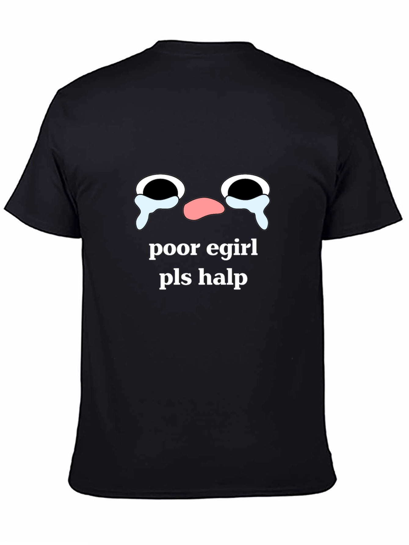 E-Girl Emoji Black T-Shirt - Funny Meme Tee