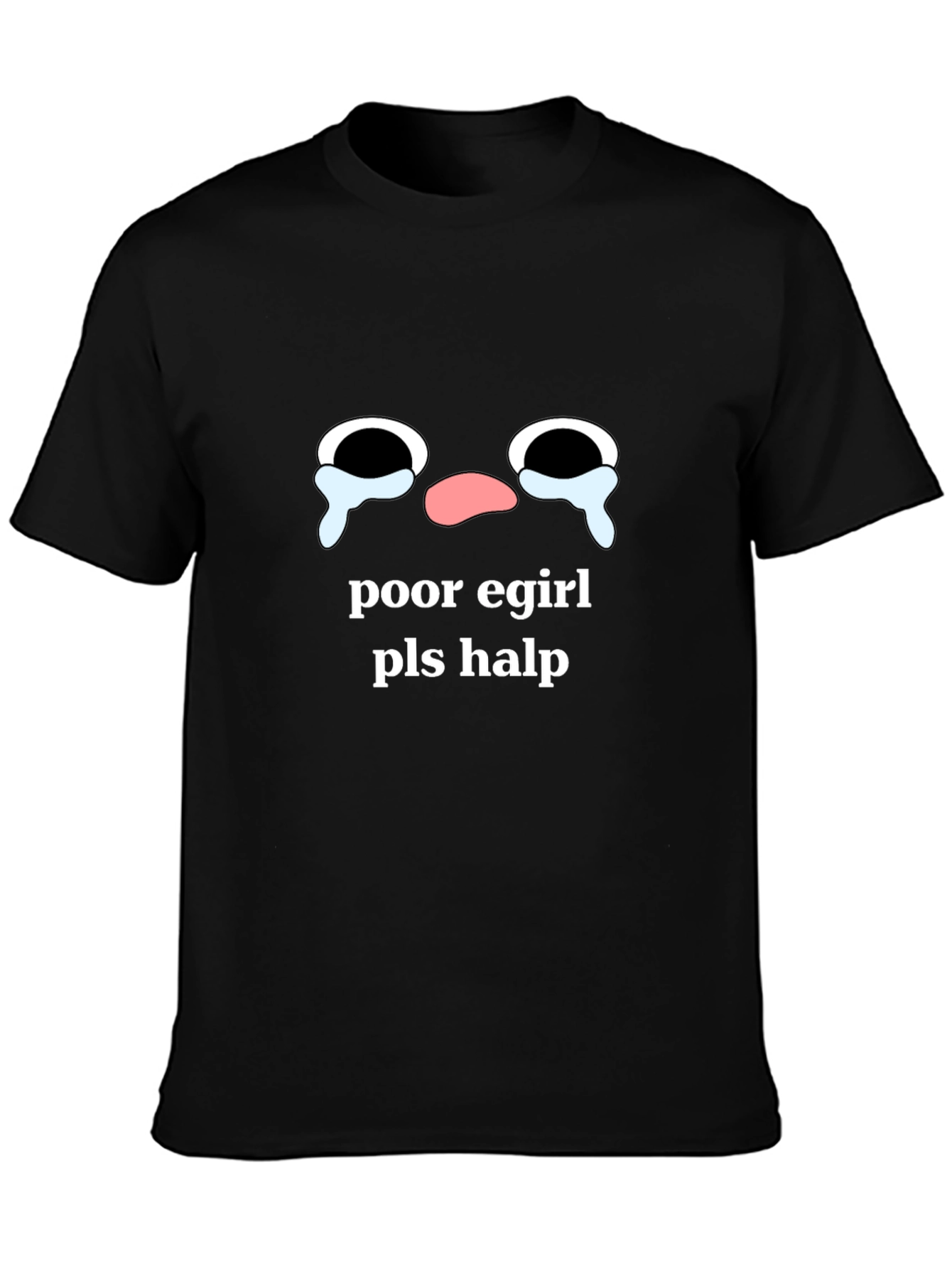E-Girl Emoji Black T-Shirt - Funny Meme Tee