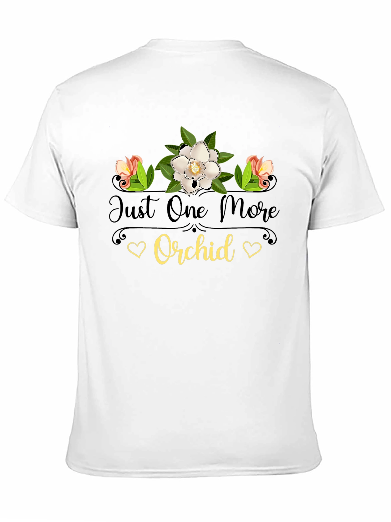 Just One More Orchid Black T-Shirt