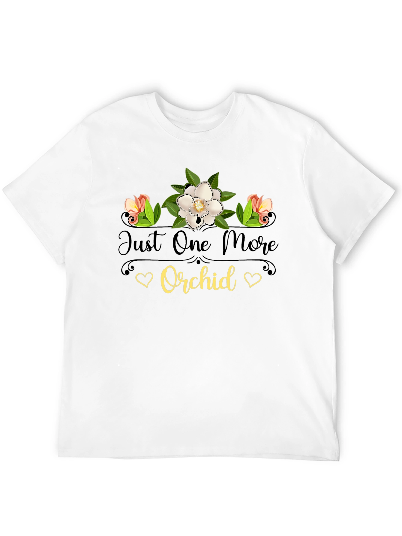 Just One More Orchid Black T-Shirt
