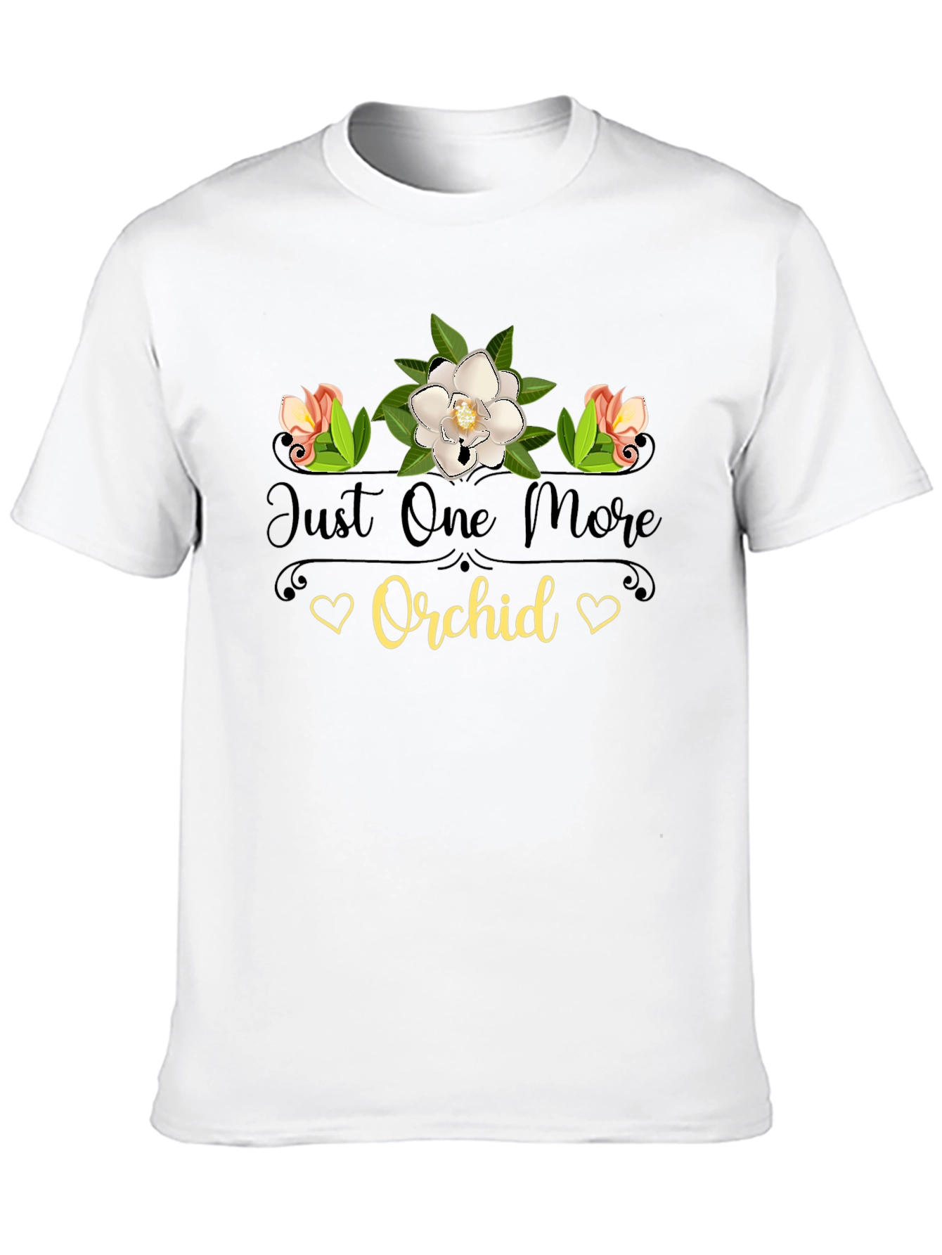Just One More Orchid Black T-Shirt
