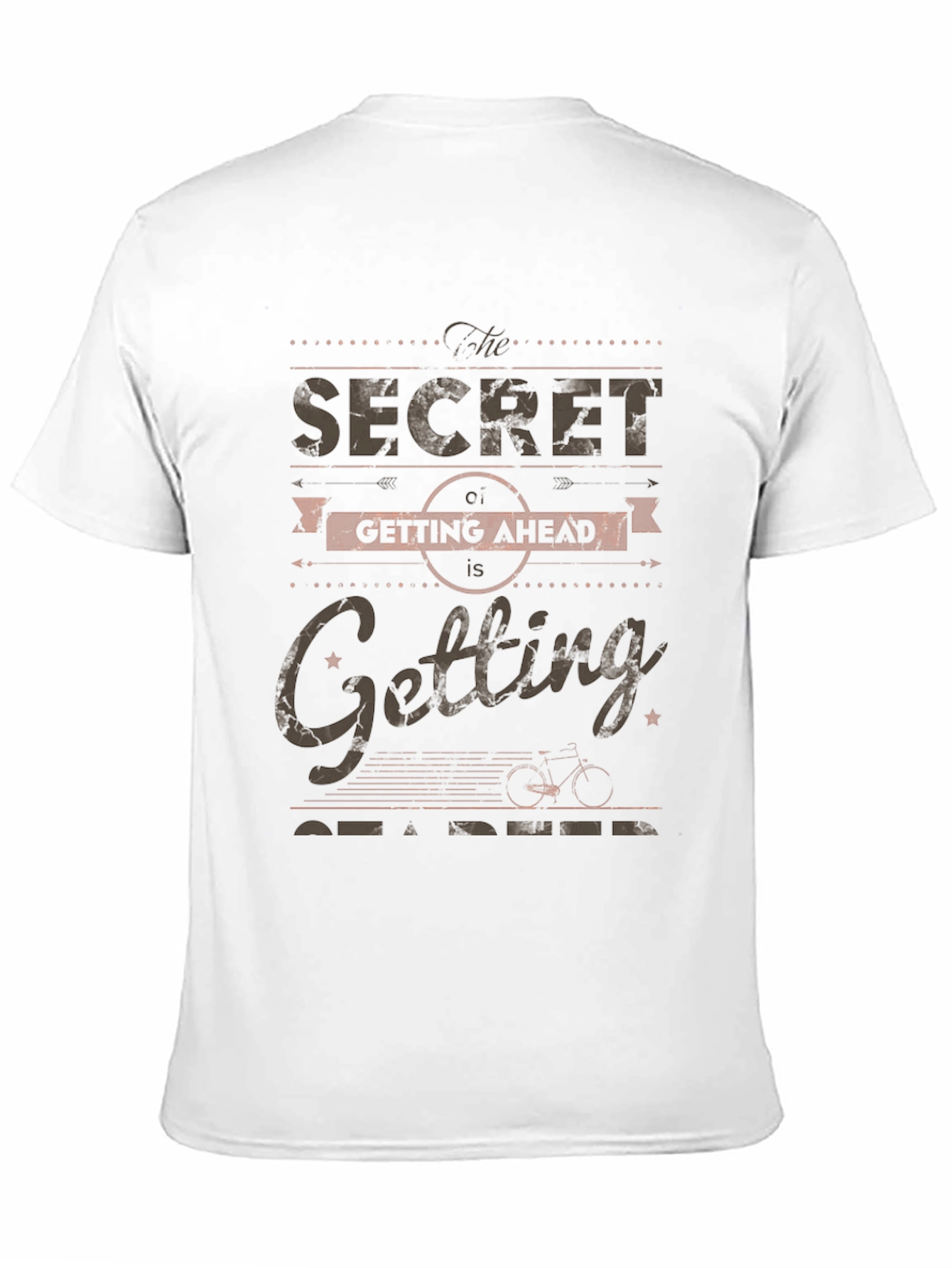 The Secret of Getting Ahead Black Graphic Tee