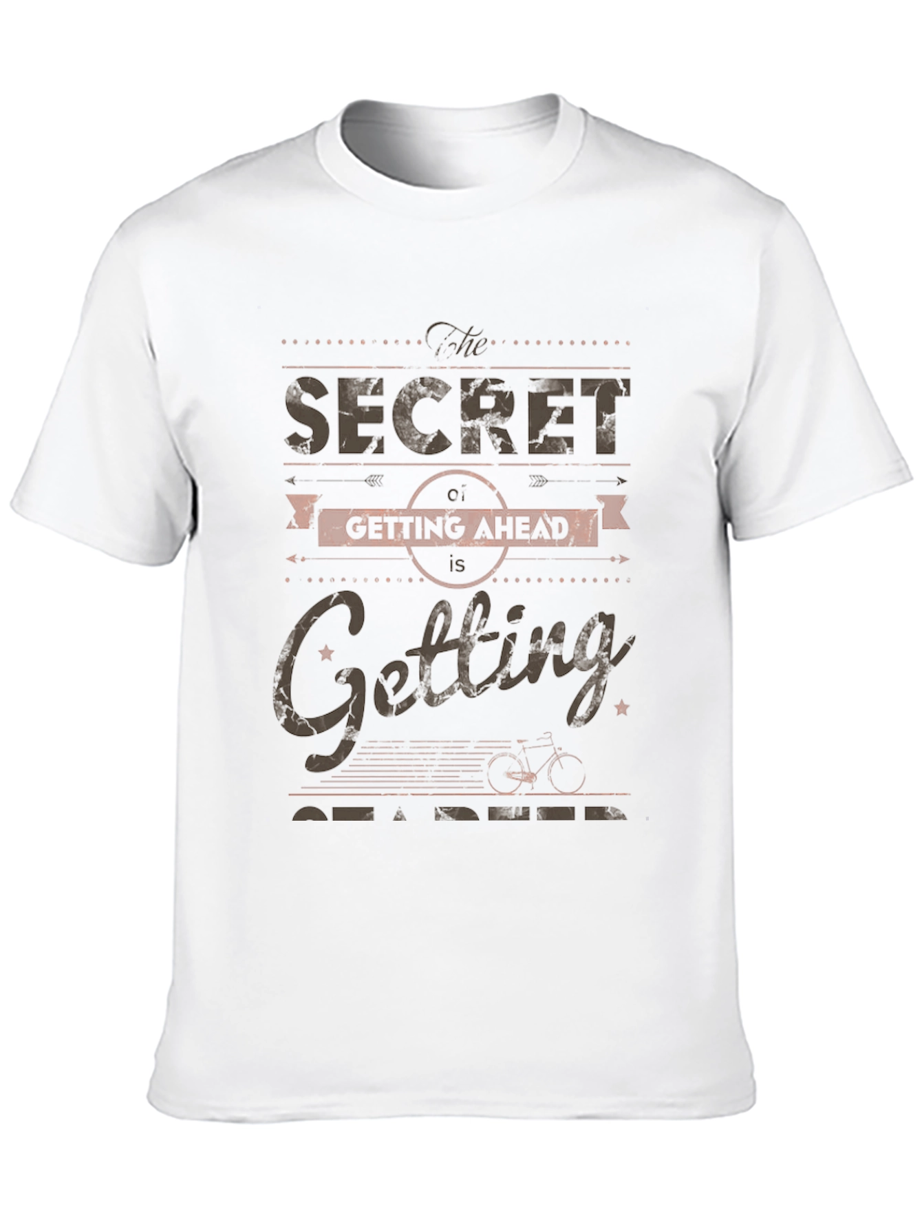 The Secret of Getting Ahead Black Graphic Tee