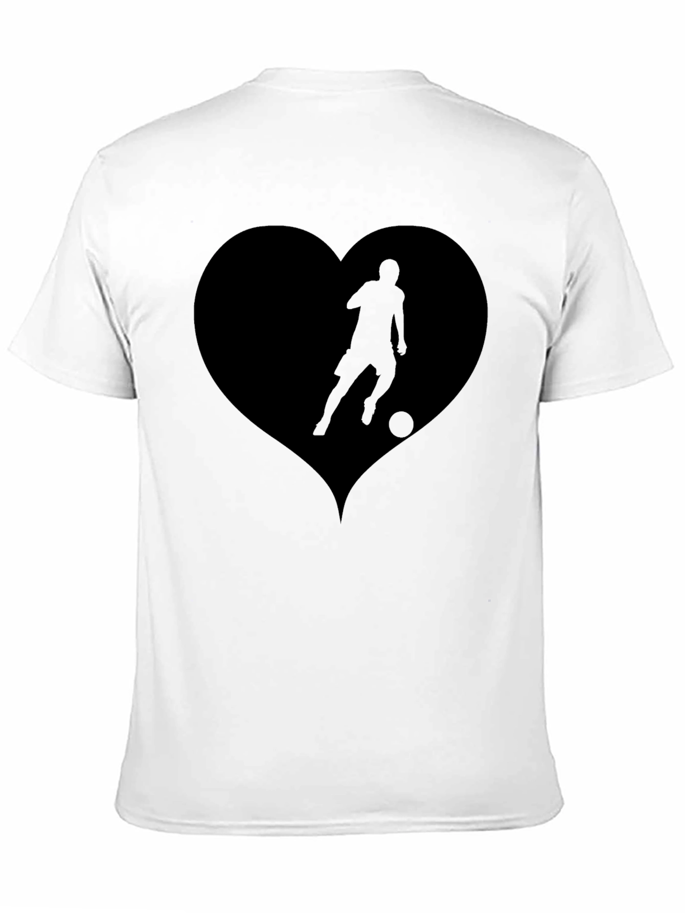Soccer Love Mens Black Graphic Tee