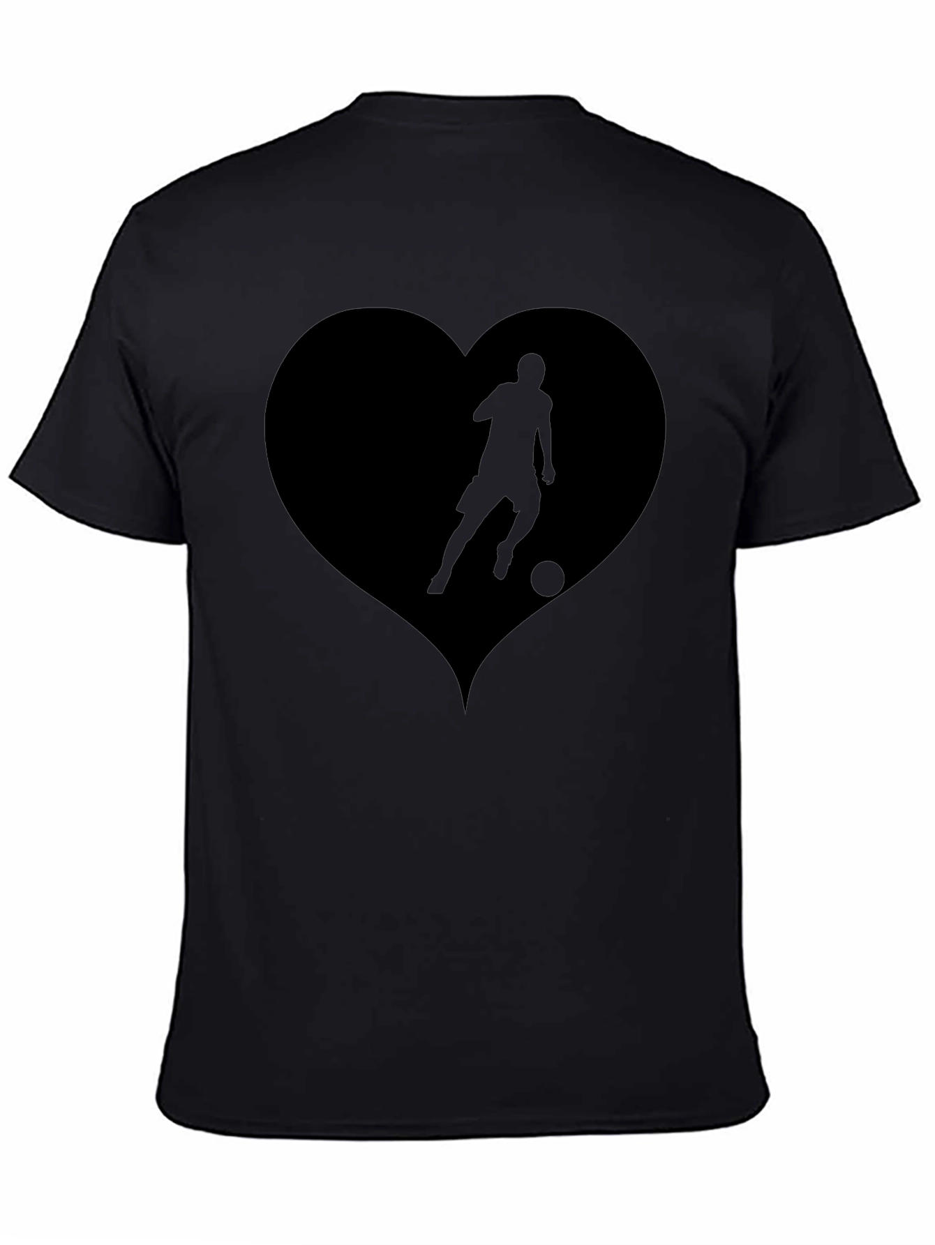 Soccer Love Mens Black Graphic Tee