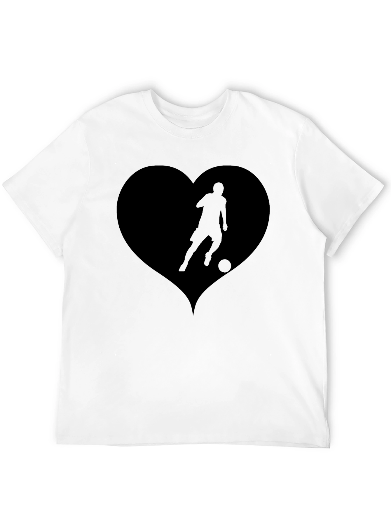 Soccer Love Mens Black Graphic Tee