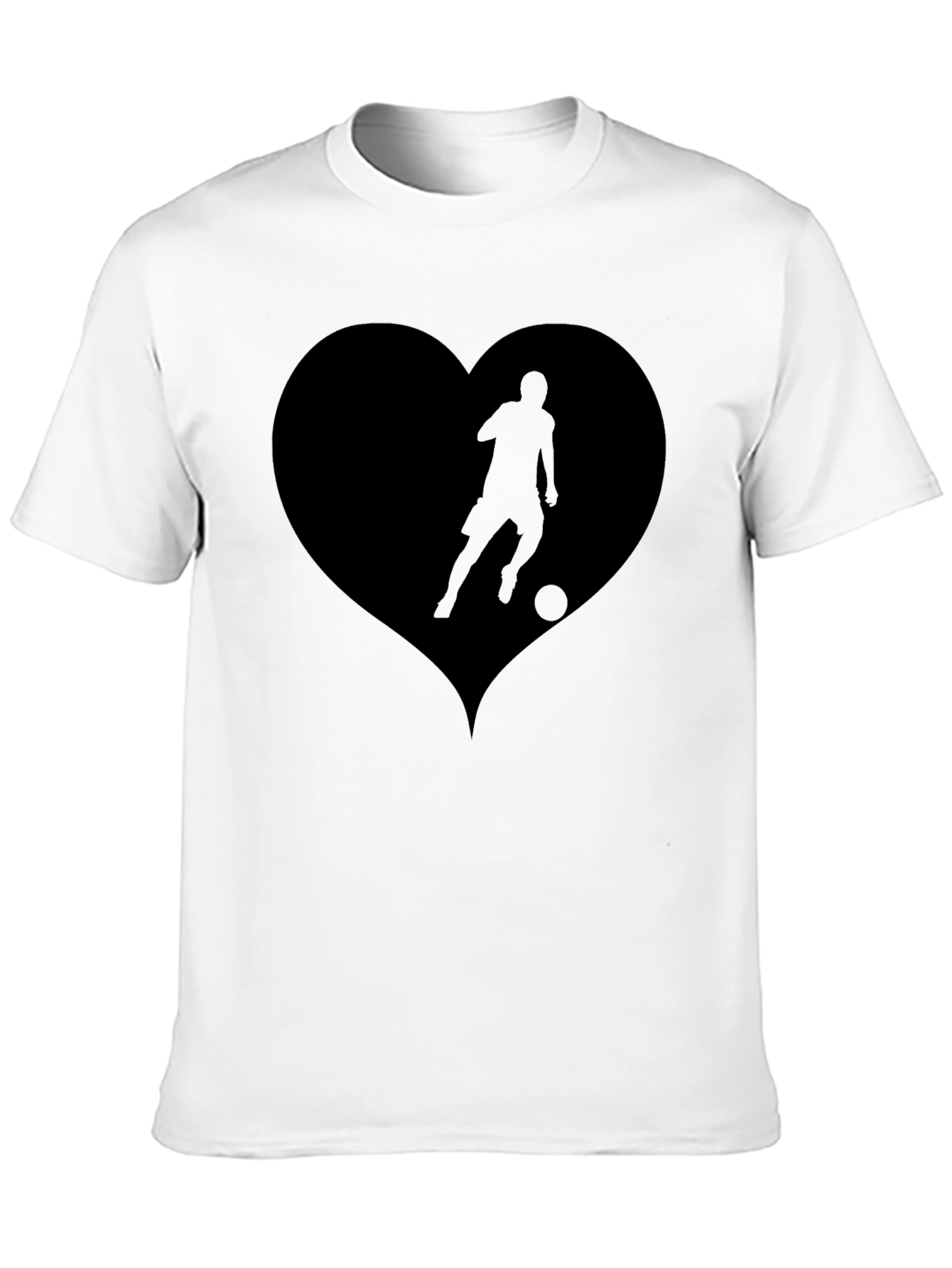 Soccer Love Mens Black Graphic Tee