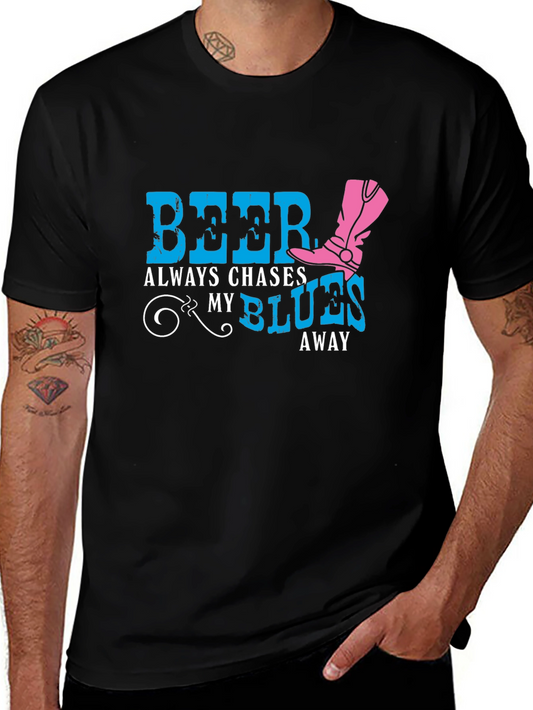 Beer Chases My Blues Away Graphic Tee