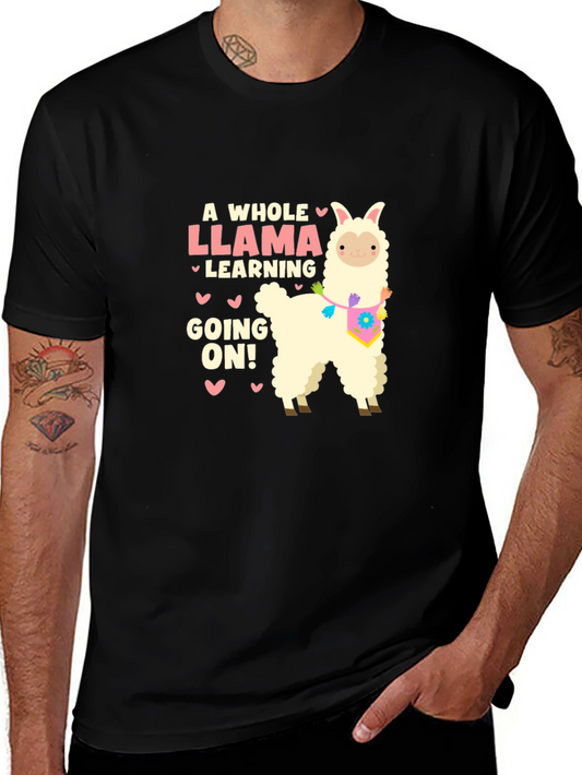Llama Learning Graphic Tee
