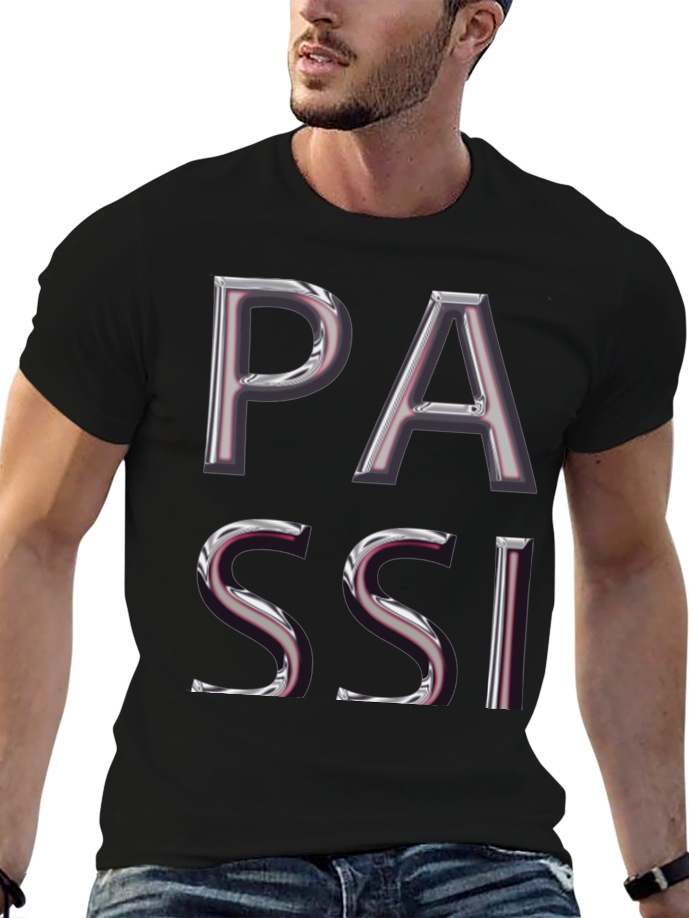 PASSI Stylish Black T-Shirt