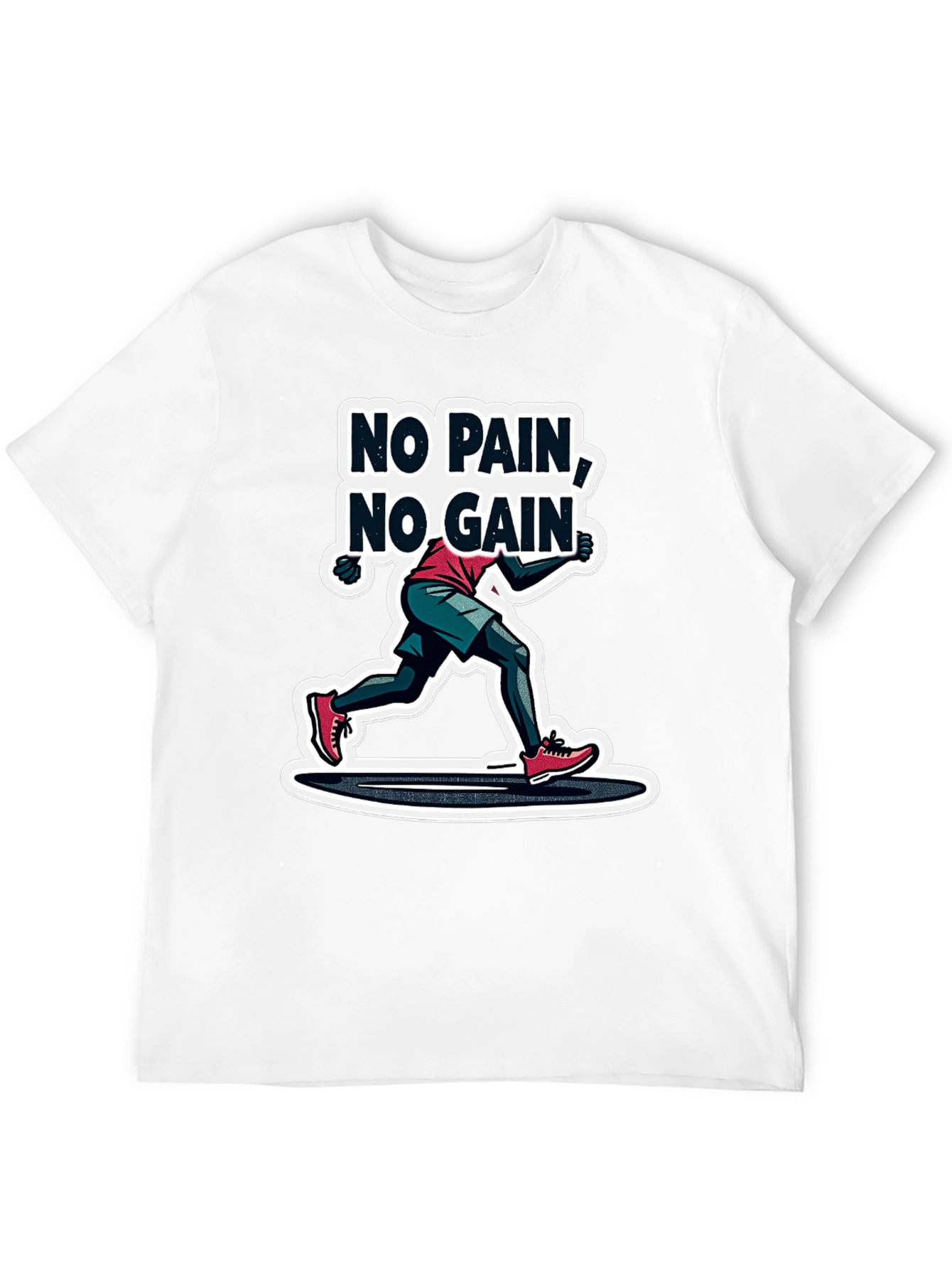No Pain No Gain Graphic Tee - Black