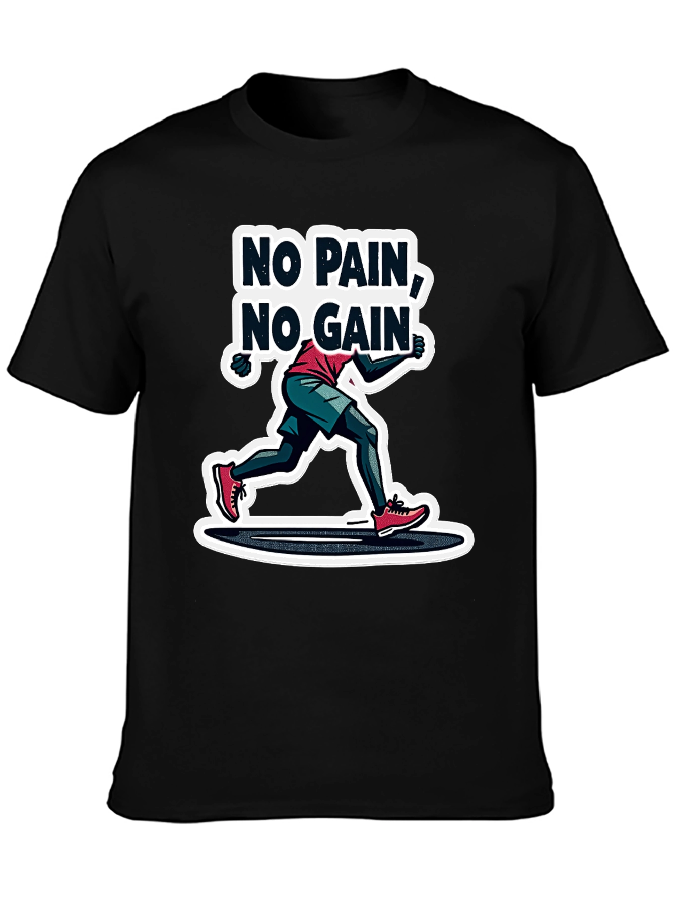 No Pain No Gain Graphic Tee - Black