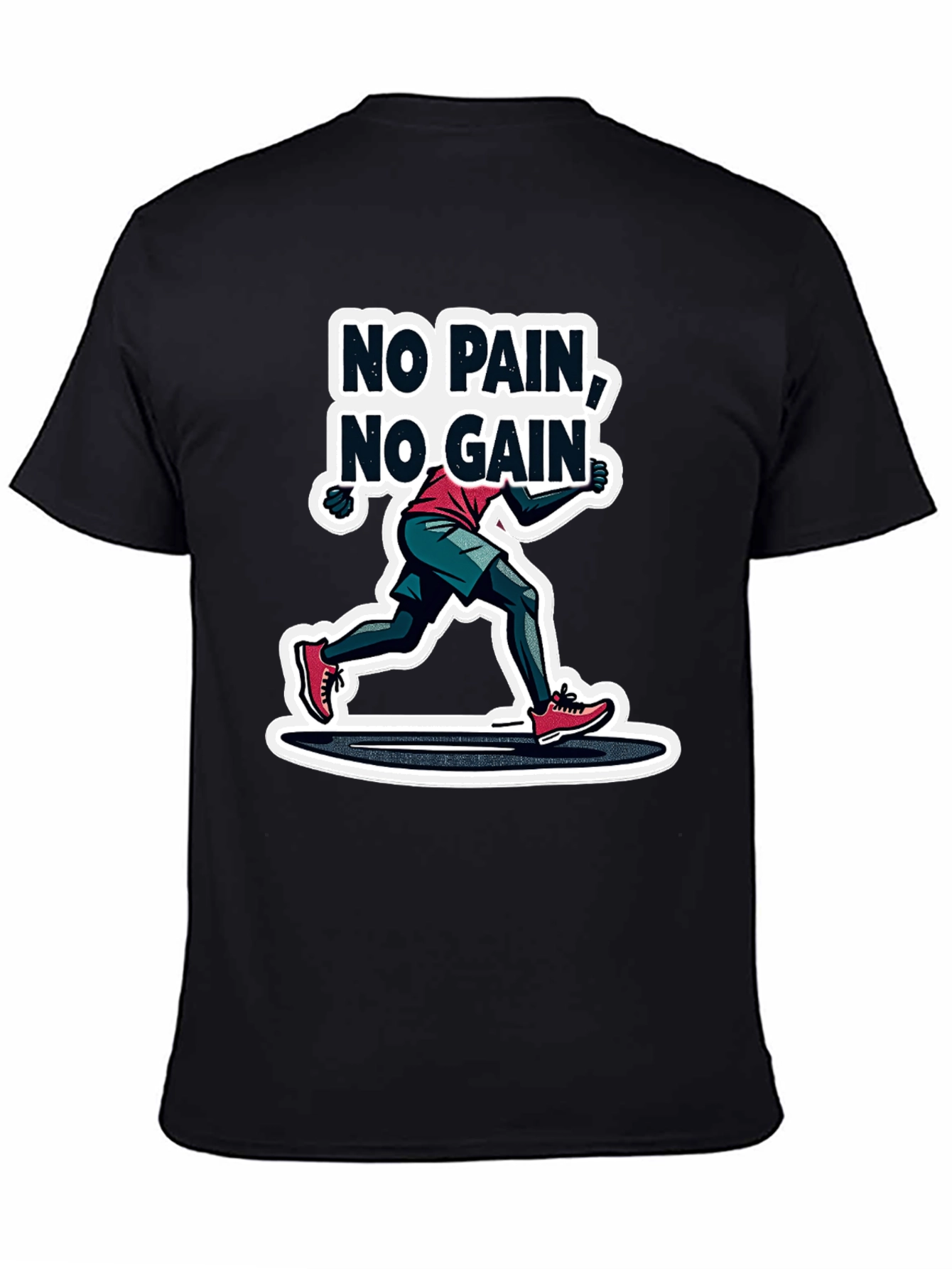 No Pain No Gain Graphic Tee - Black