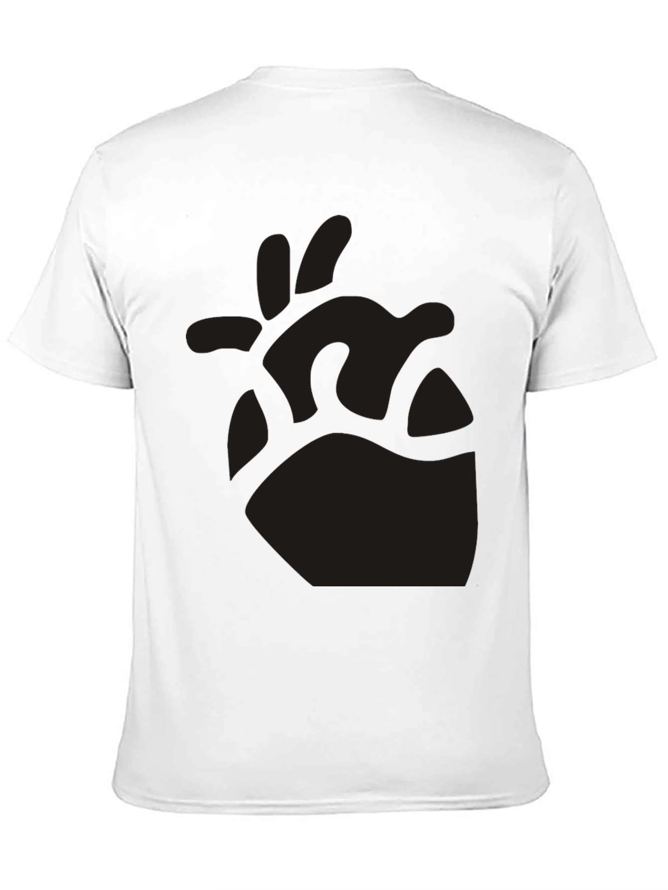 Black Anatomical Heart Graphic T-Shirt