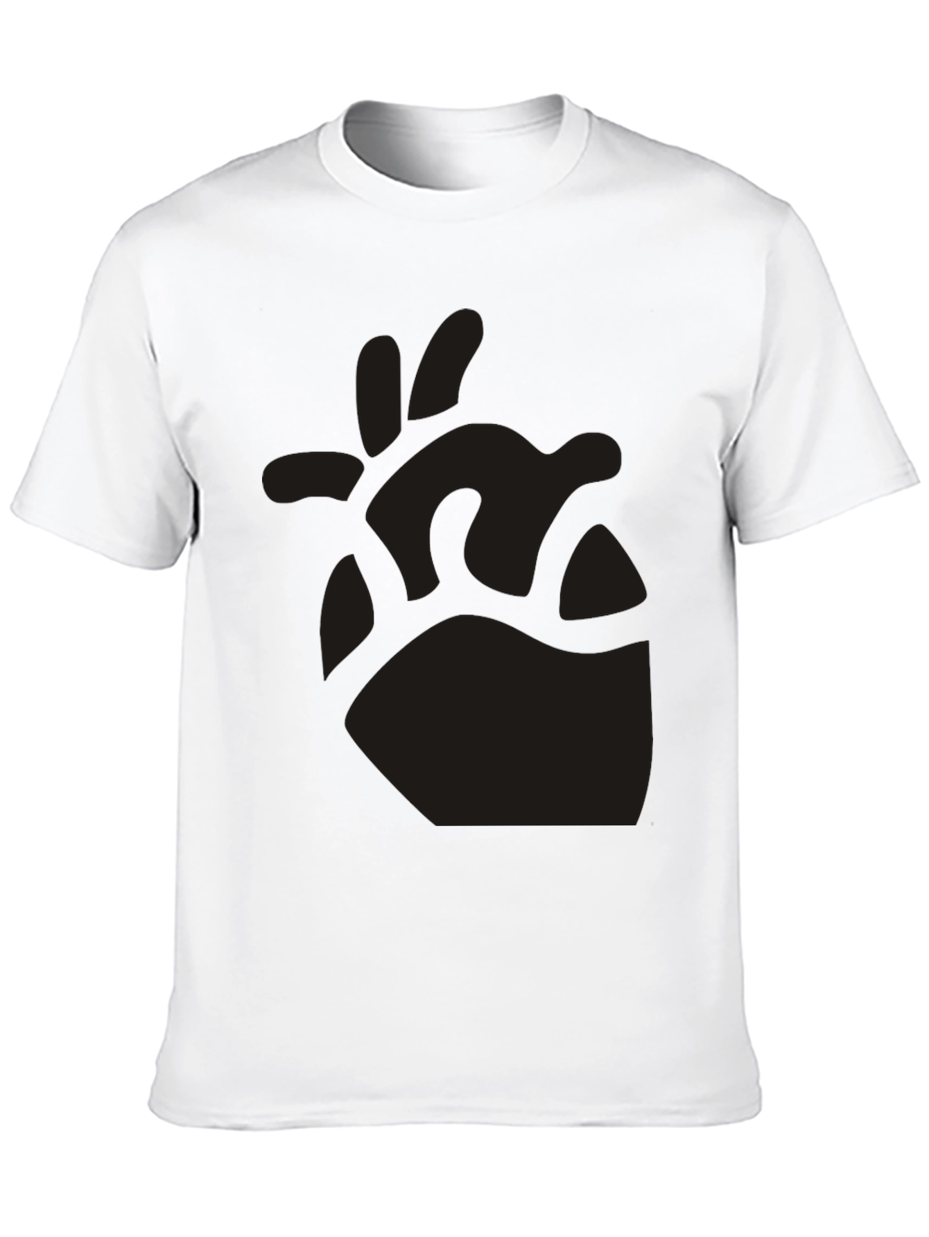 Black Anatomical Heart Graphic T-Shirt