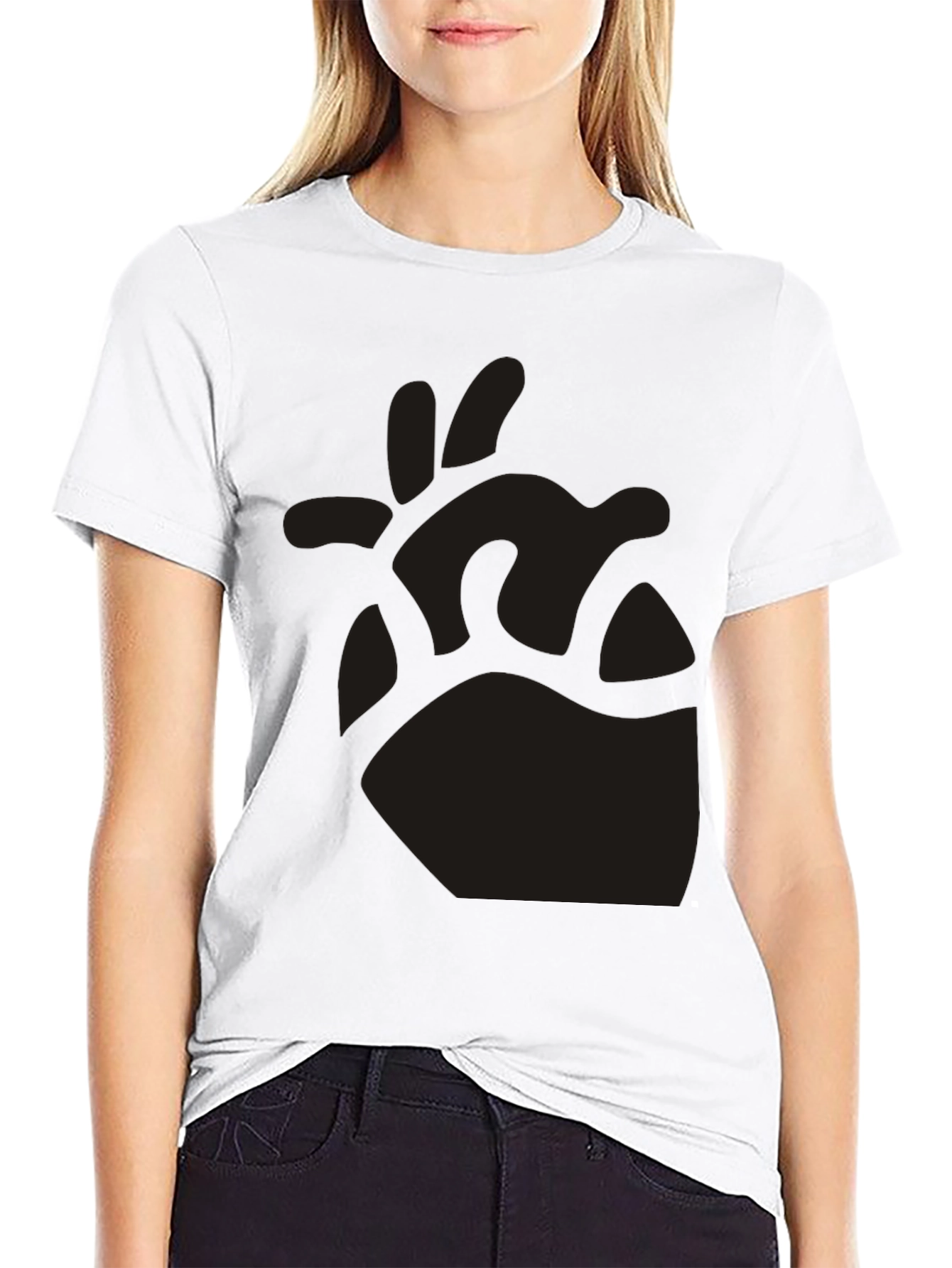 Black Anatomical Heart Graphic T-Shirt