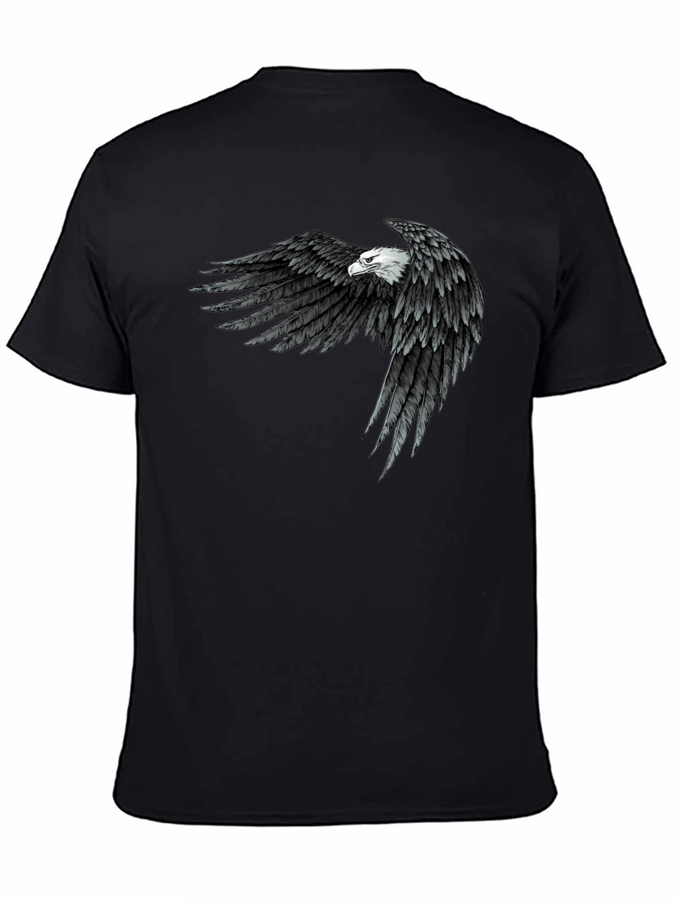 Eagle Wings Graphic Black T-Shirt