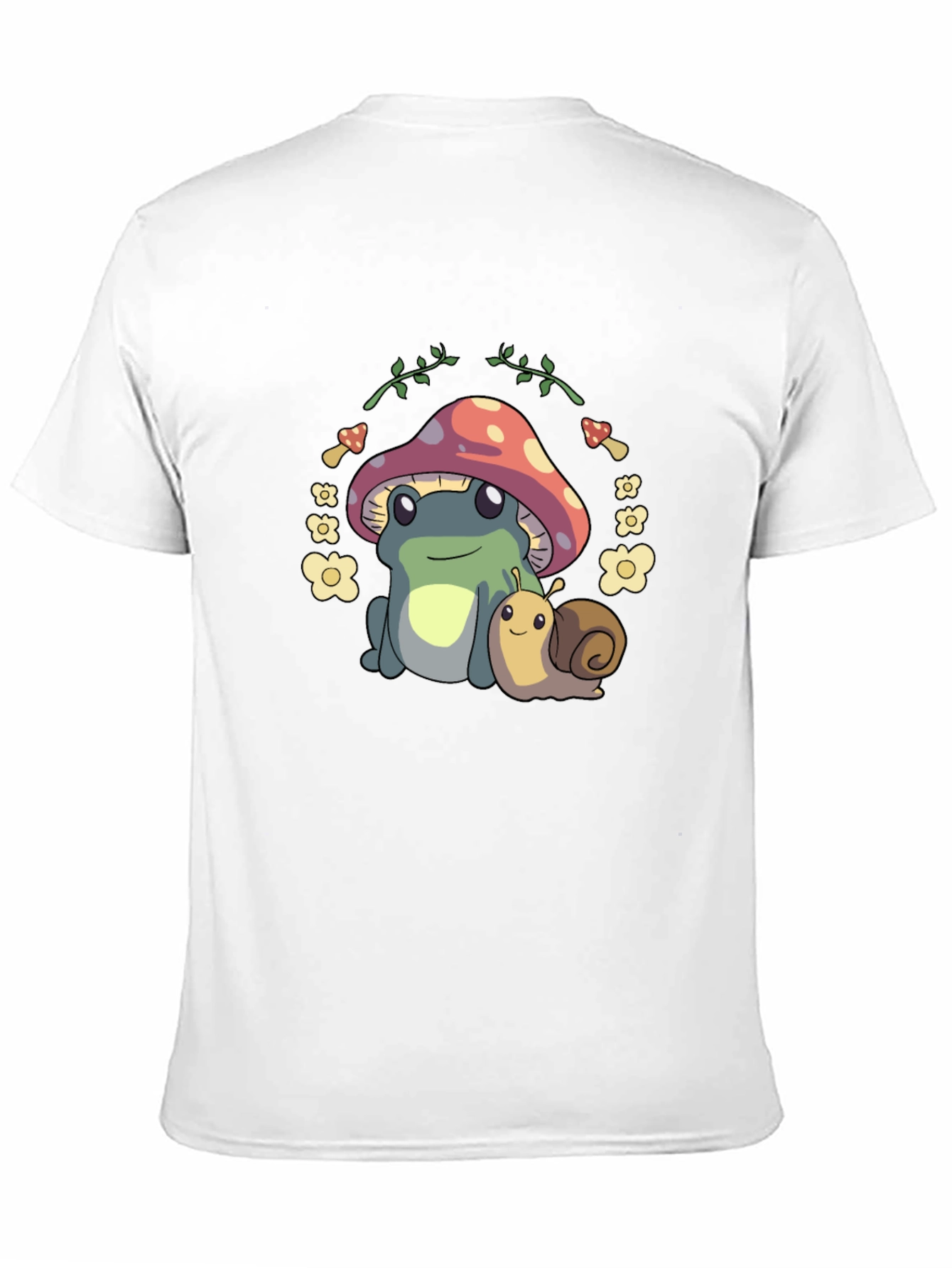 Cute Frog & Snail Mushroom T-Shirt - Unique Design