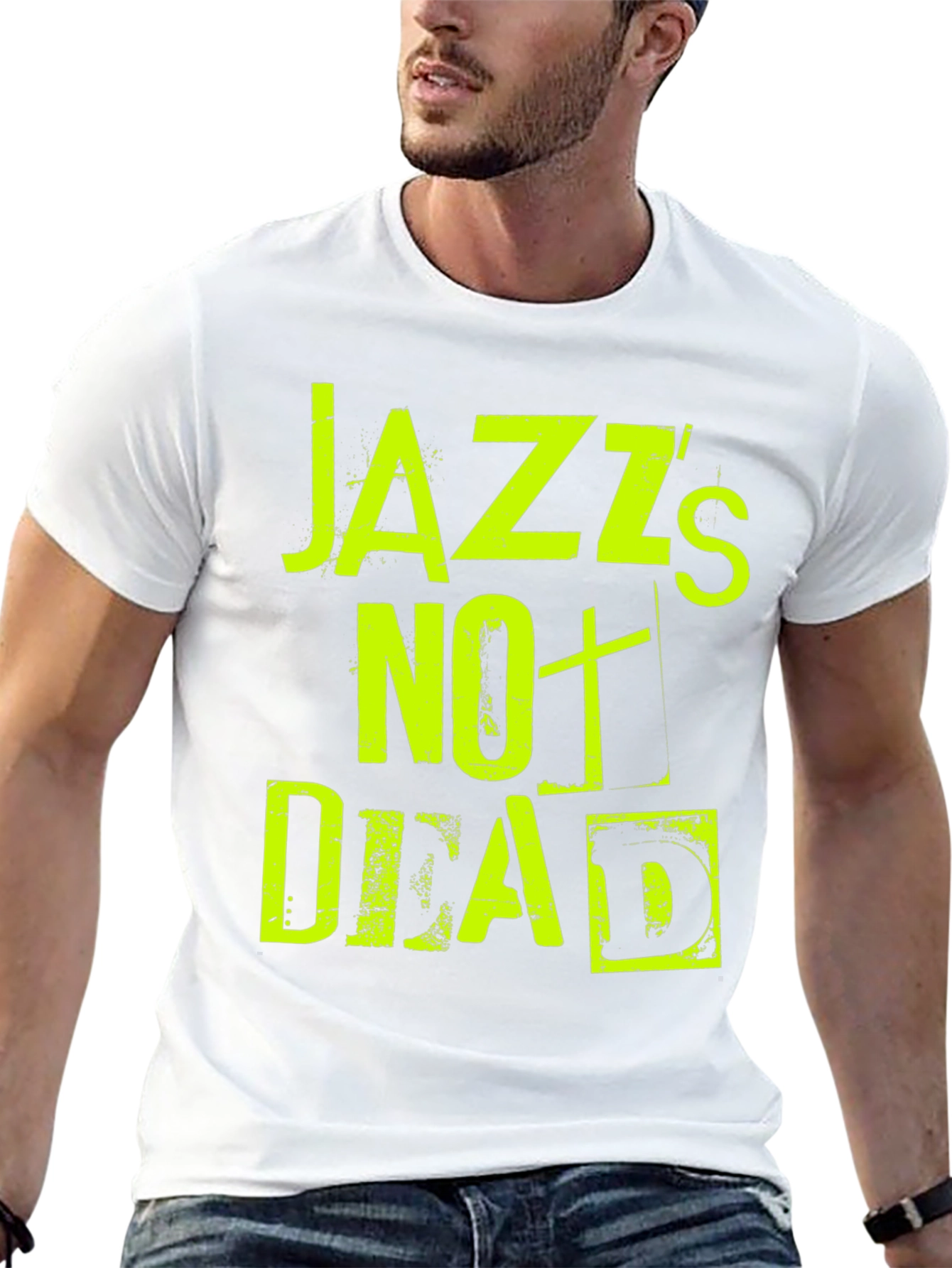 Jazzs Not Dead Graphic Tee - Black Cotton T-Shirt
